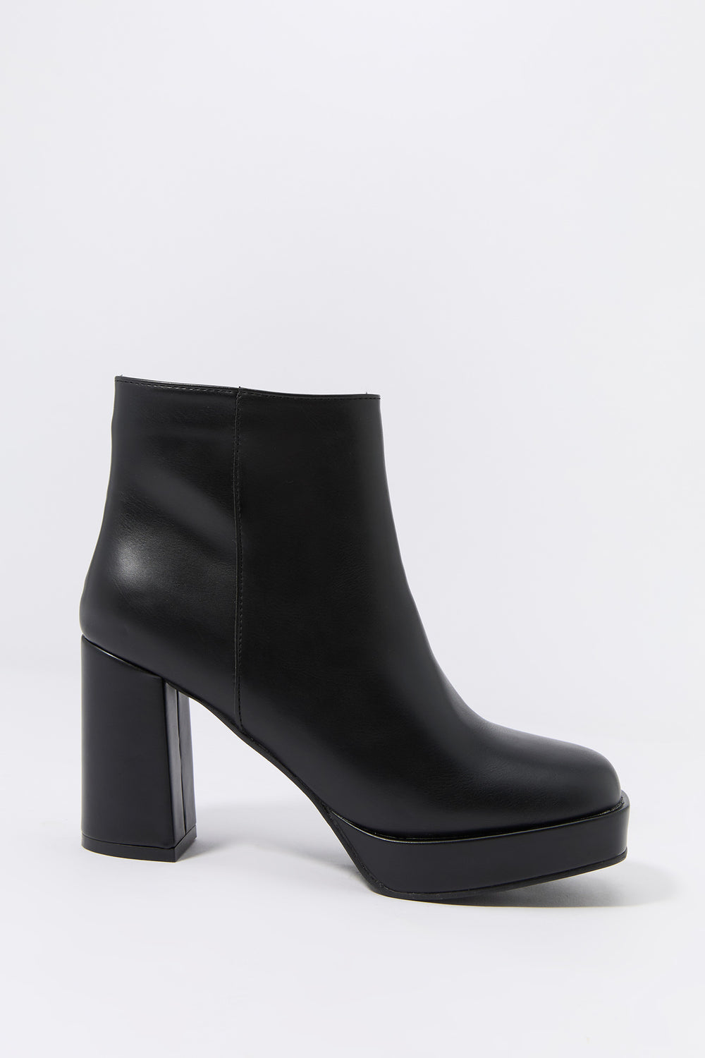 Faux Leather Platform Heeled Boot Faux Leather Platform Heeled Boot 5