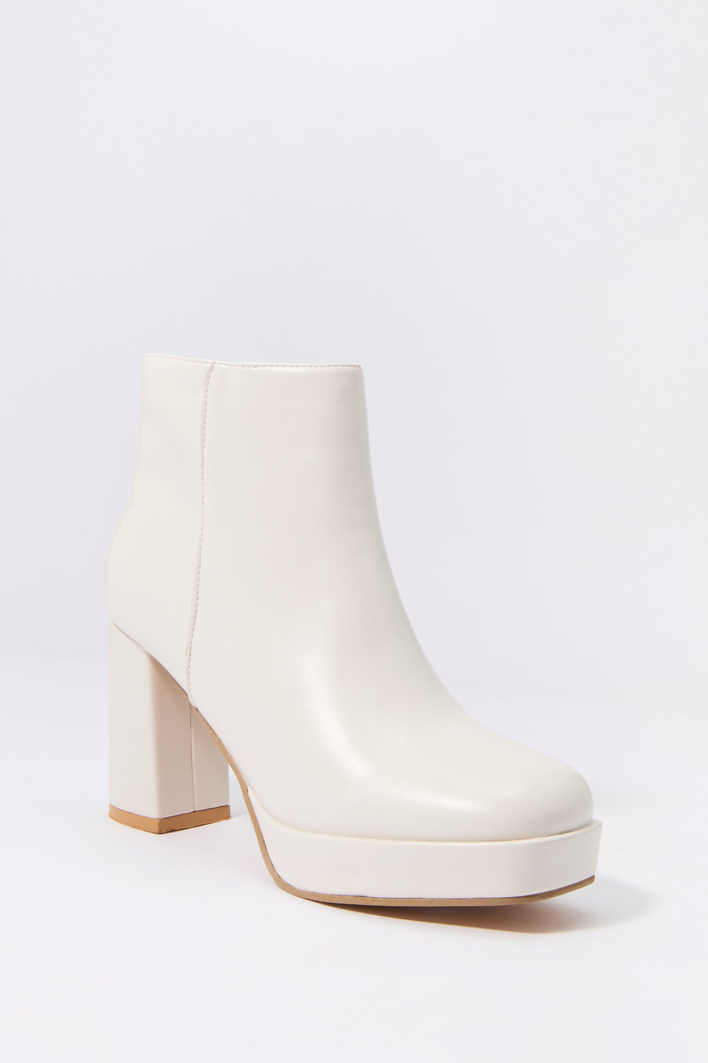 Faux Leather Platform Heeled Boot Faux Leather Platform Heeled Boot 2