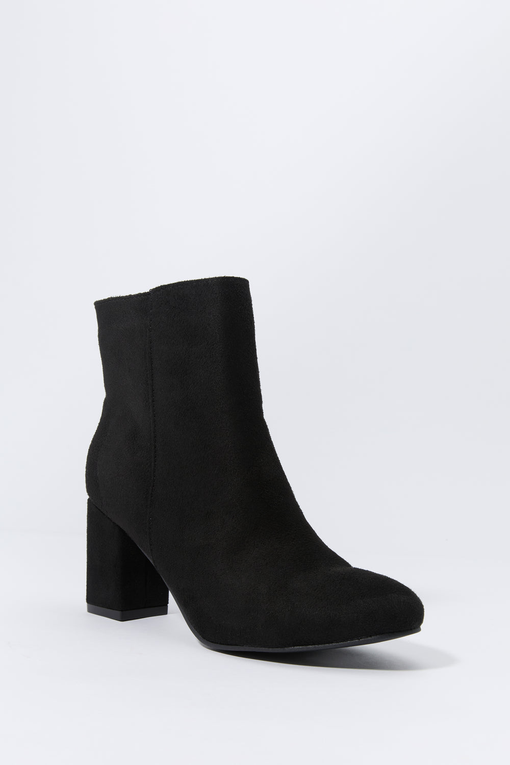 Faux-Suede Pointed Toe Heeled Bootie Faux-Suede Pointed Toe Heeled Bootie 2