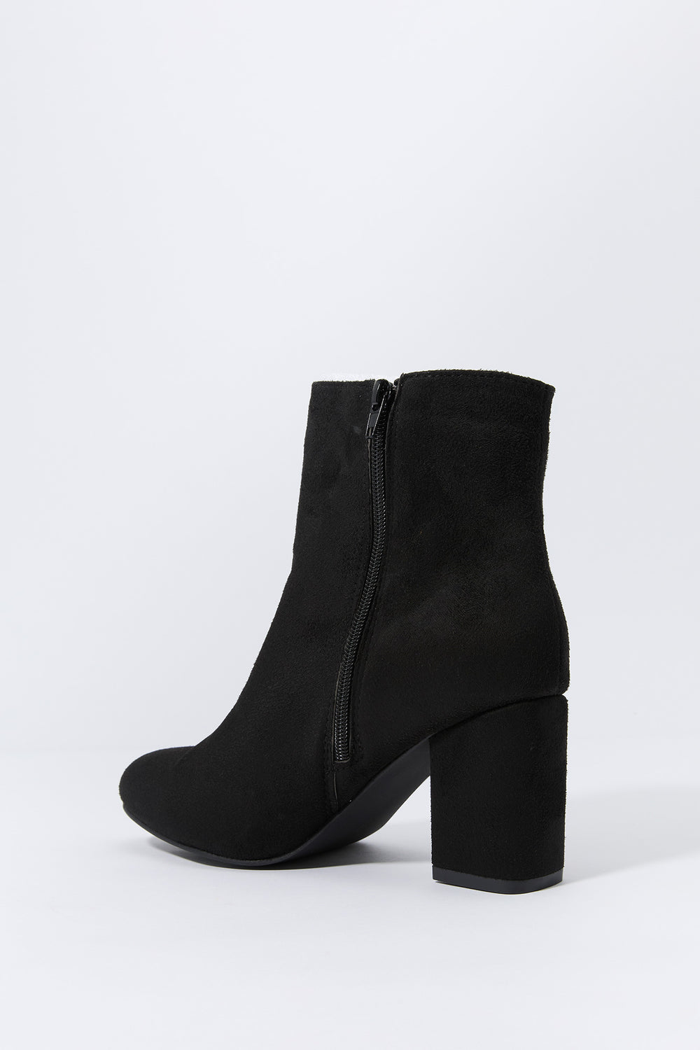 Faux-Suede Pointed Toe Heeled Bootie Faux-Suede Pointed Toe Heeled Bootie 3