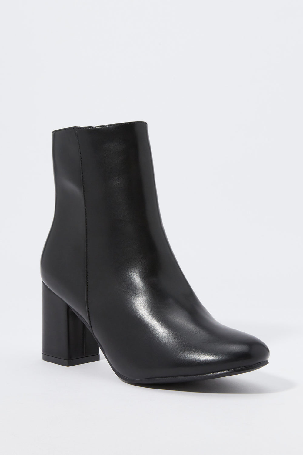 Faux-Leather Heeled Bootie Faux-Leather Heeled Bootie 3