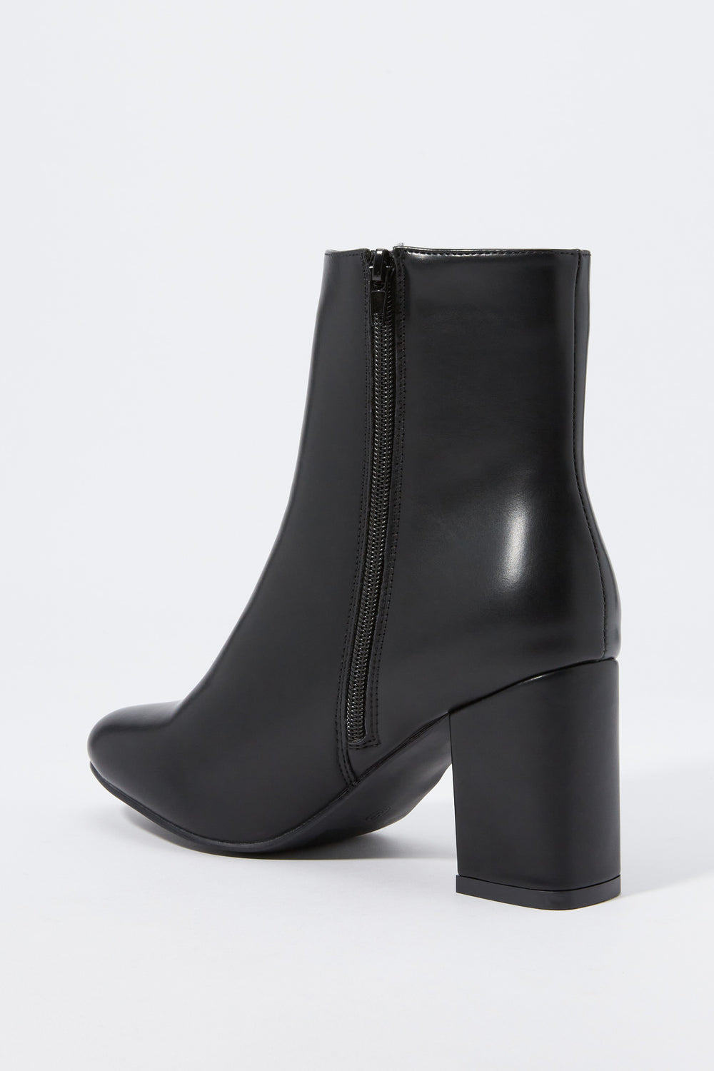 Faux-Leather Heeled Bootie Faux-Leather Heeled Bootie 4