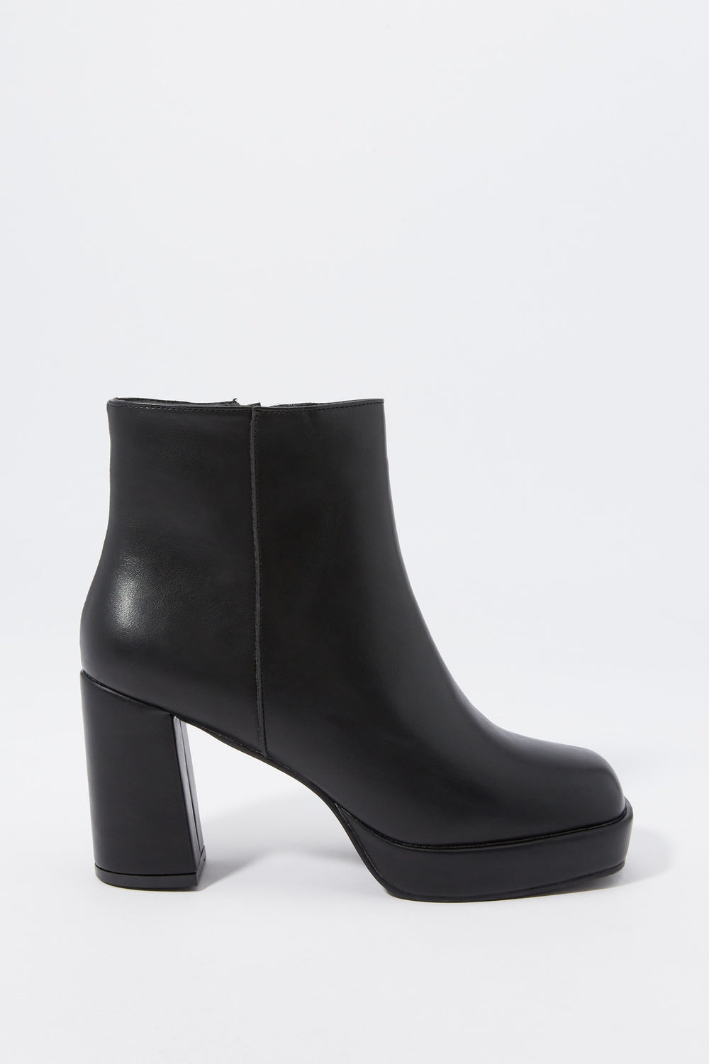 Faux-Leather Block Heel Boot Faux-Leather Block Heel Boot 1