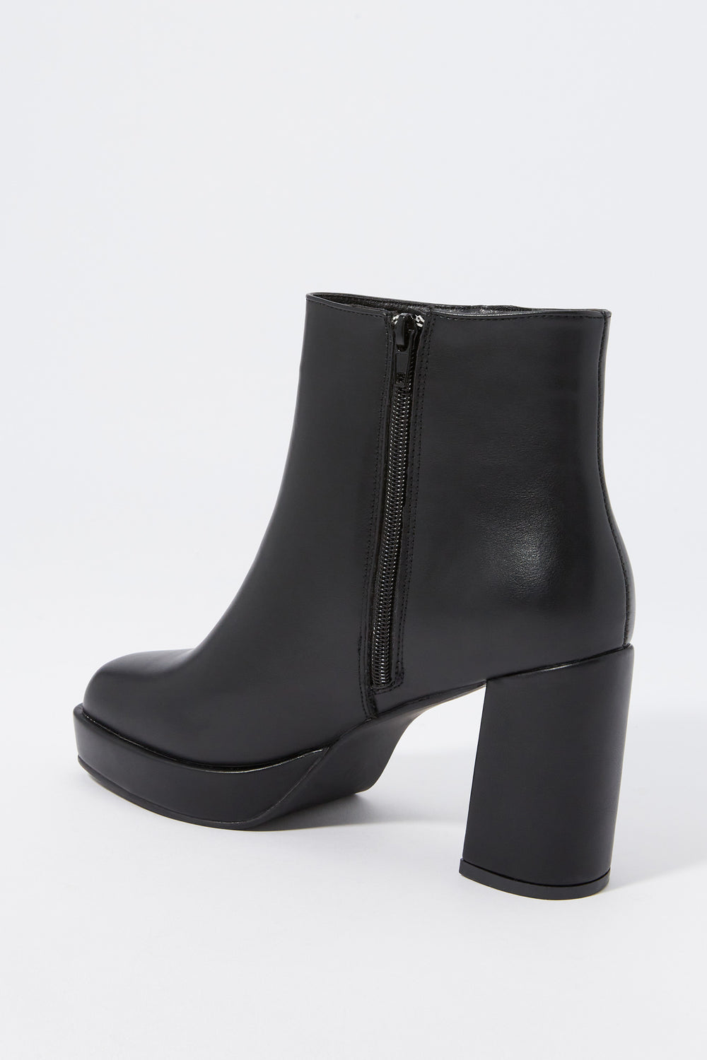 Faux-Leather Block Heel Boot Faux-Leather Block Heel Boot 3