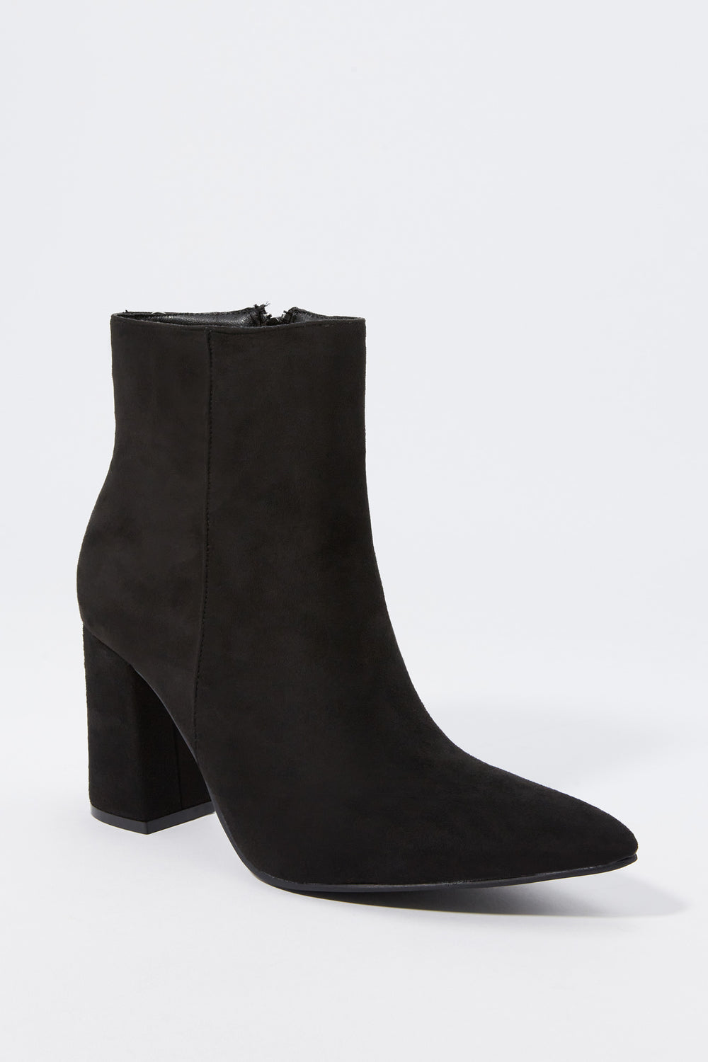Faux-Suede Pointed Toe Block Heel Boot Faux-Suede Pointed Toe Block Heel Boot 2