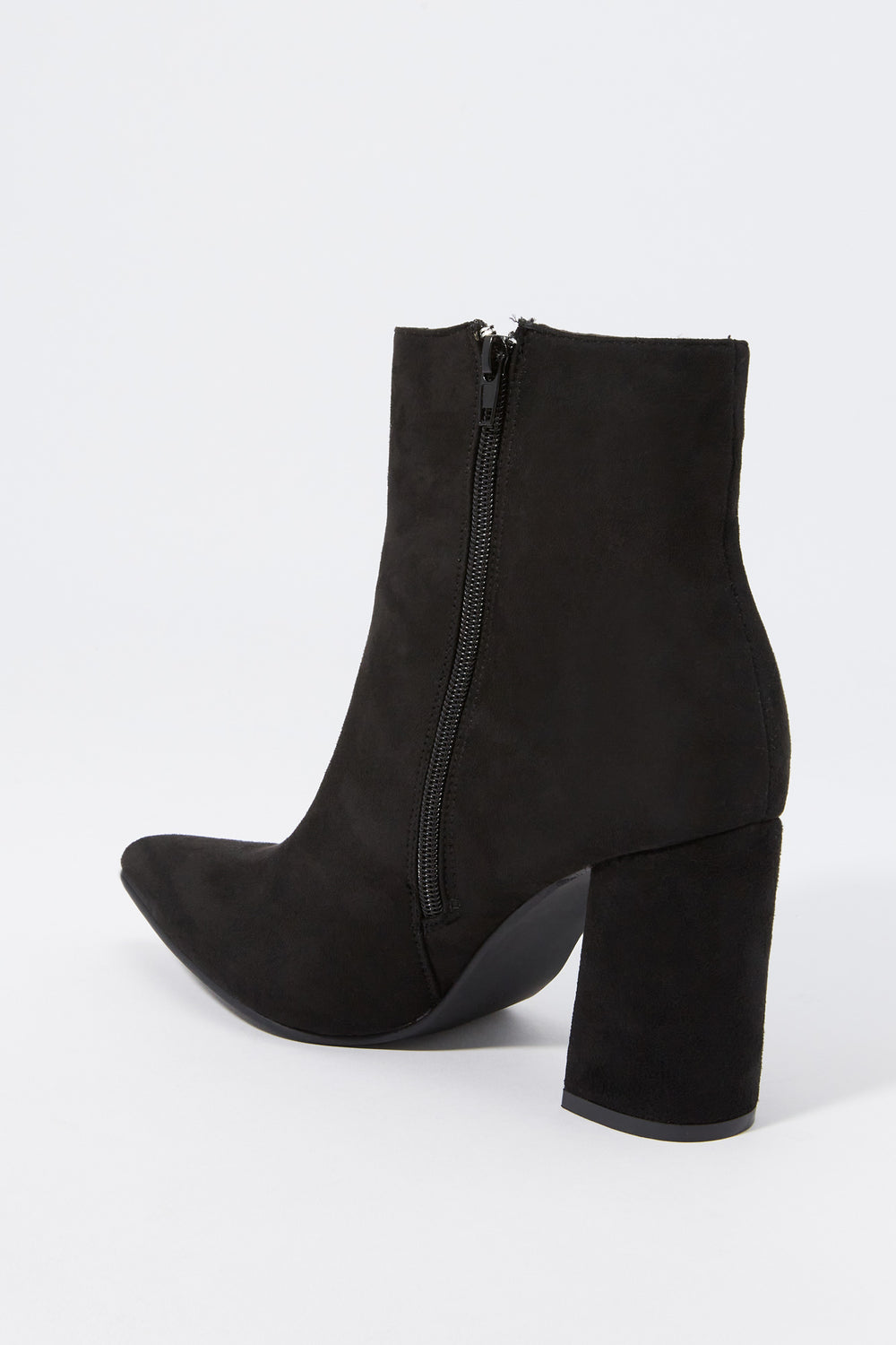 Faux-Suede Pointed Toe Block Heel Boot Faux-Suede Pointed Toe Block Heel Boot 3
