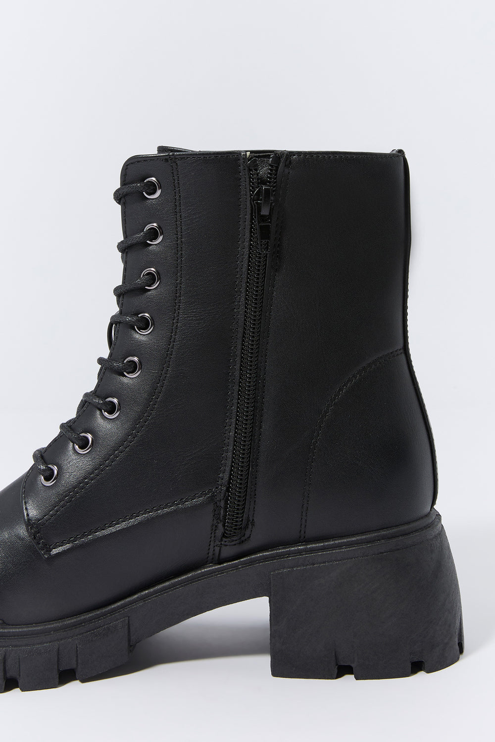 Faux Leather Lace Up Boot Faux Leather Lace Up Boot 3