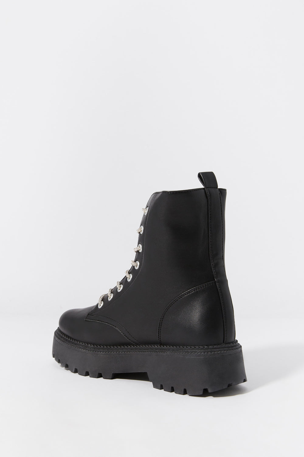 Faux-Leather Lace Up Boot Faux-Leather Lace Up Boot 4