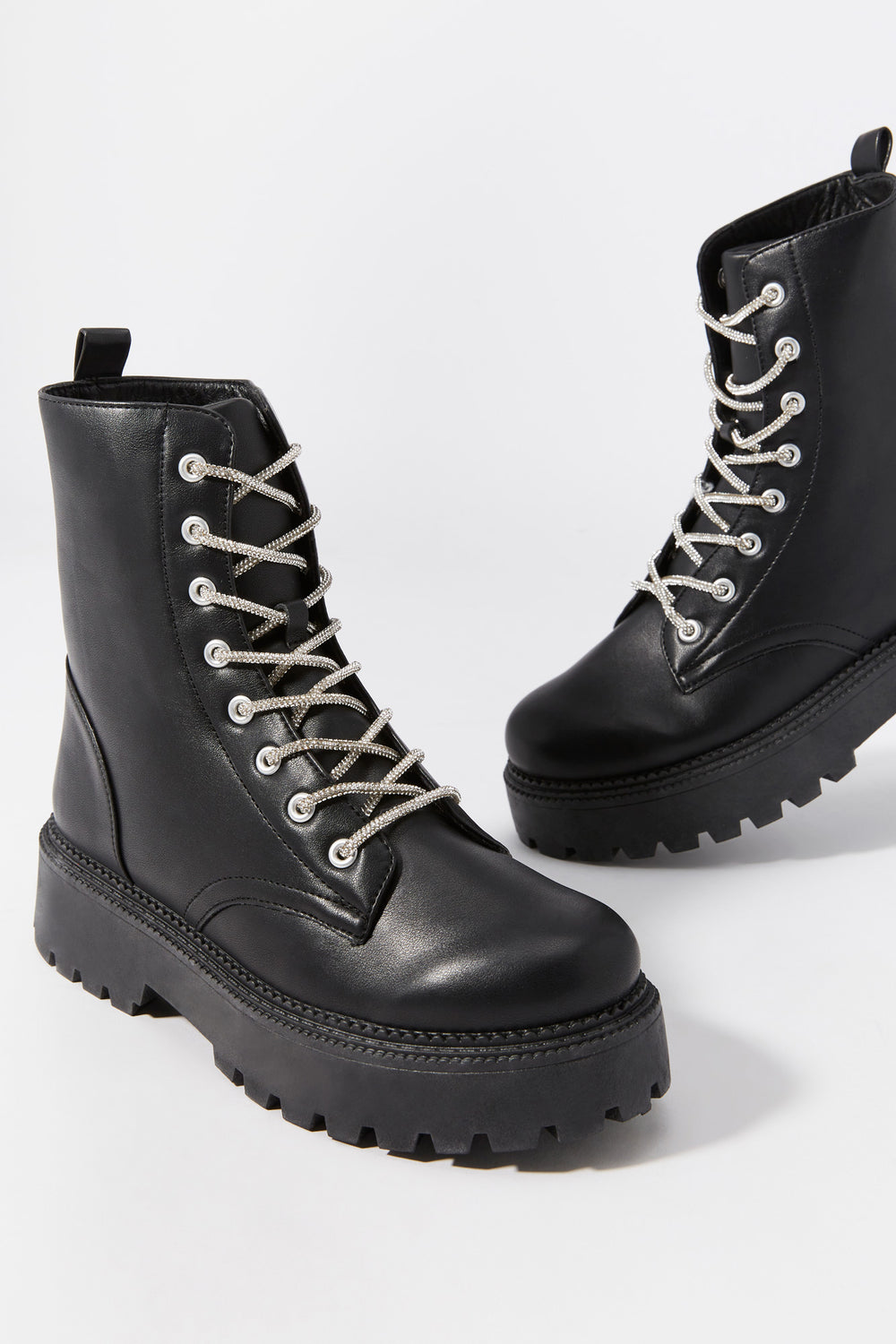 Faux-Leather Lace Up Boot Faux-Leather Lace Up Boot 5
