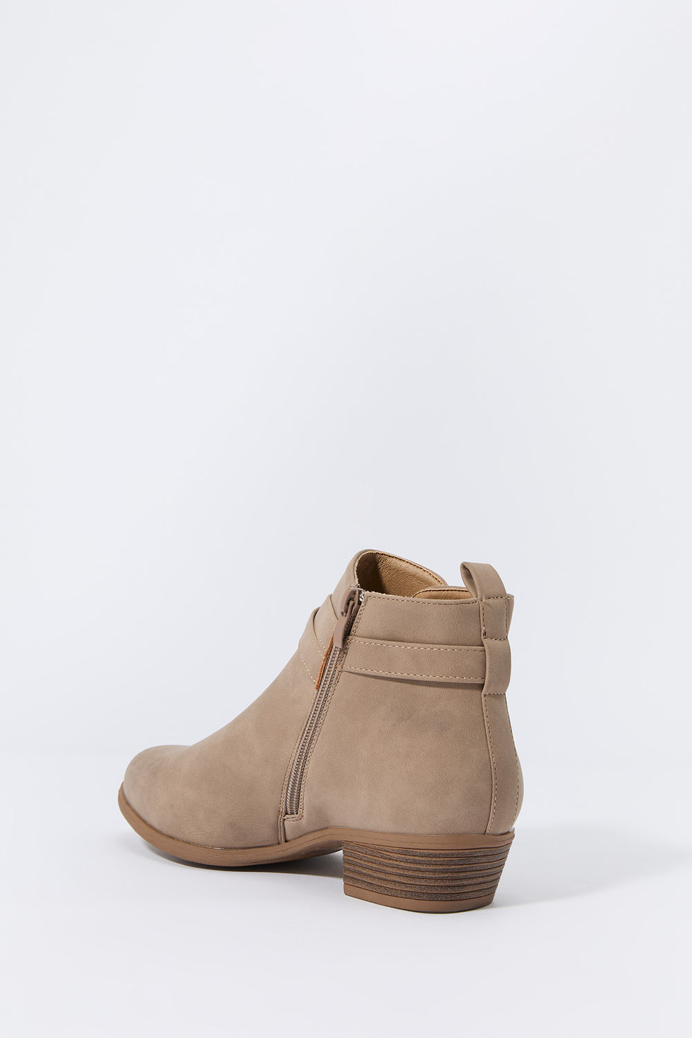 Faux Suede Buckled Chelsea Booties Faux Suede Buckled Chelsea Booties 3