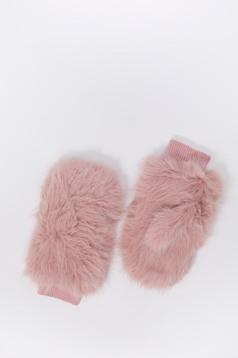 Faux Fur Mittens