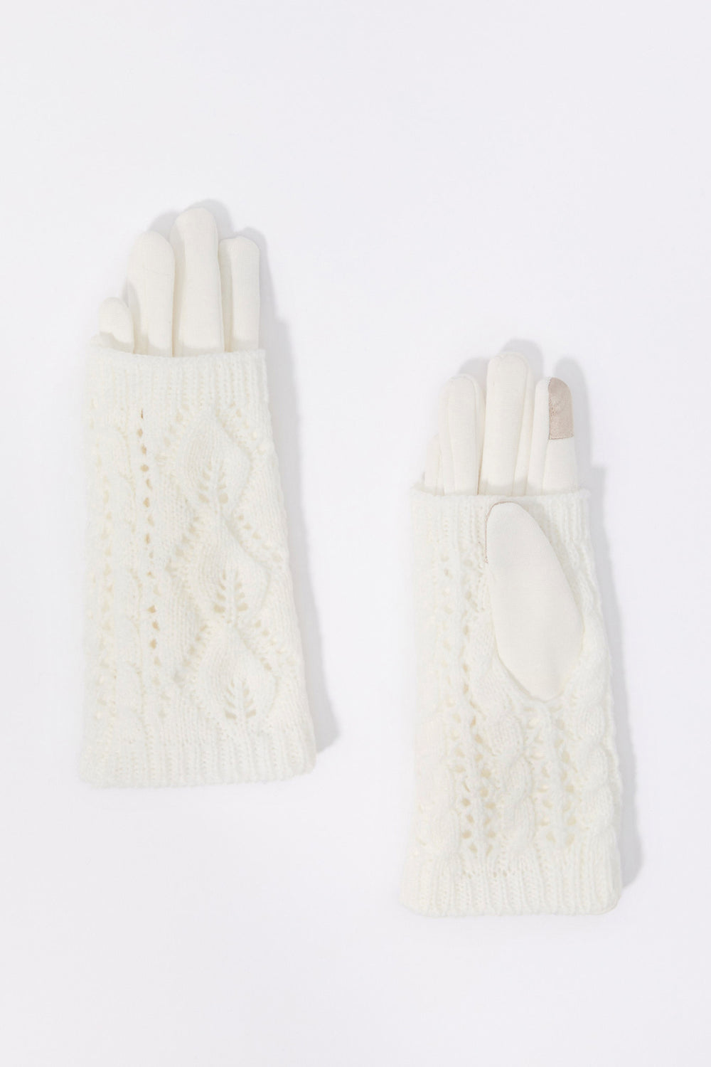 Cable Knit Overlay Touch Screen Gloves Cable Knit Overlay Touch Screen Gloves 7