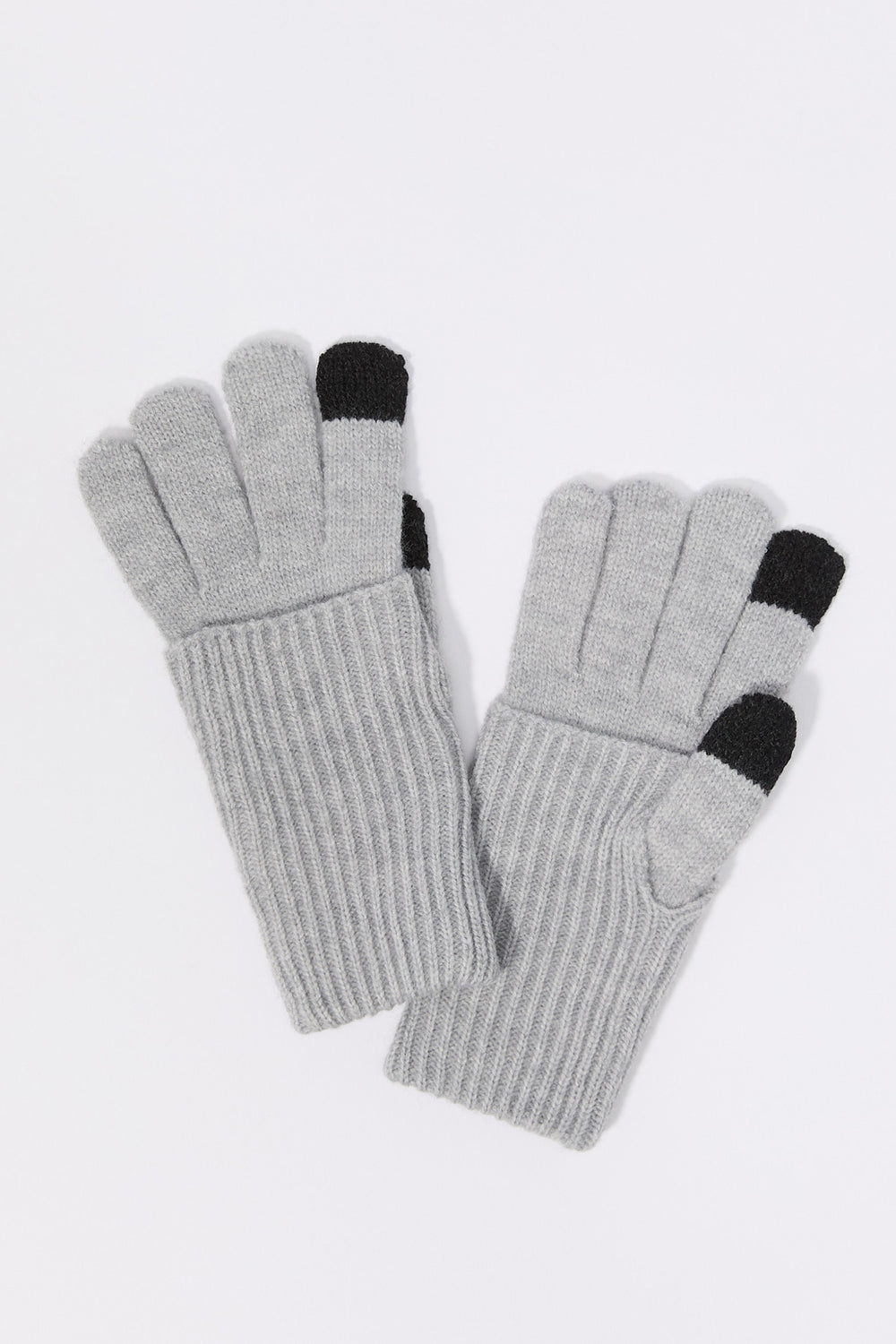 Ribbed Knit Overlay Touch Screen Gloves Ribbed Knit Overlay Touch Screen Gloves 5