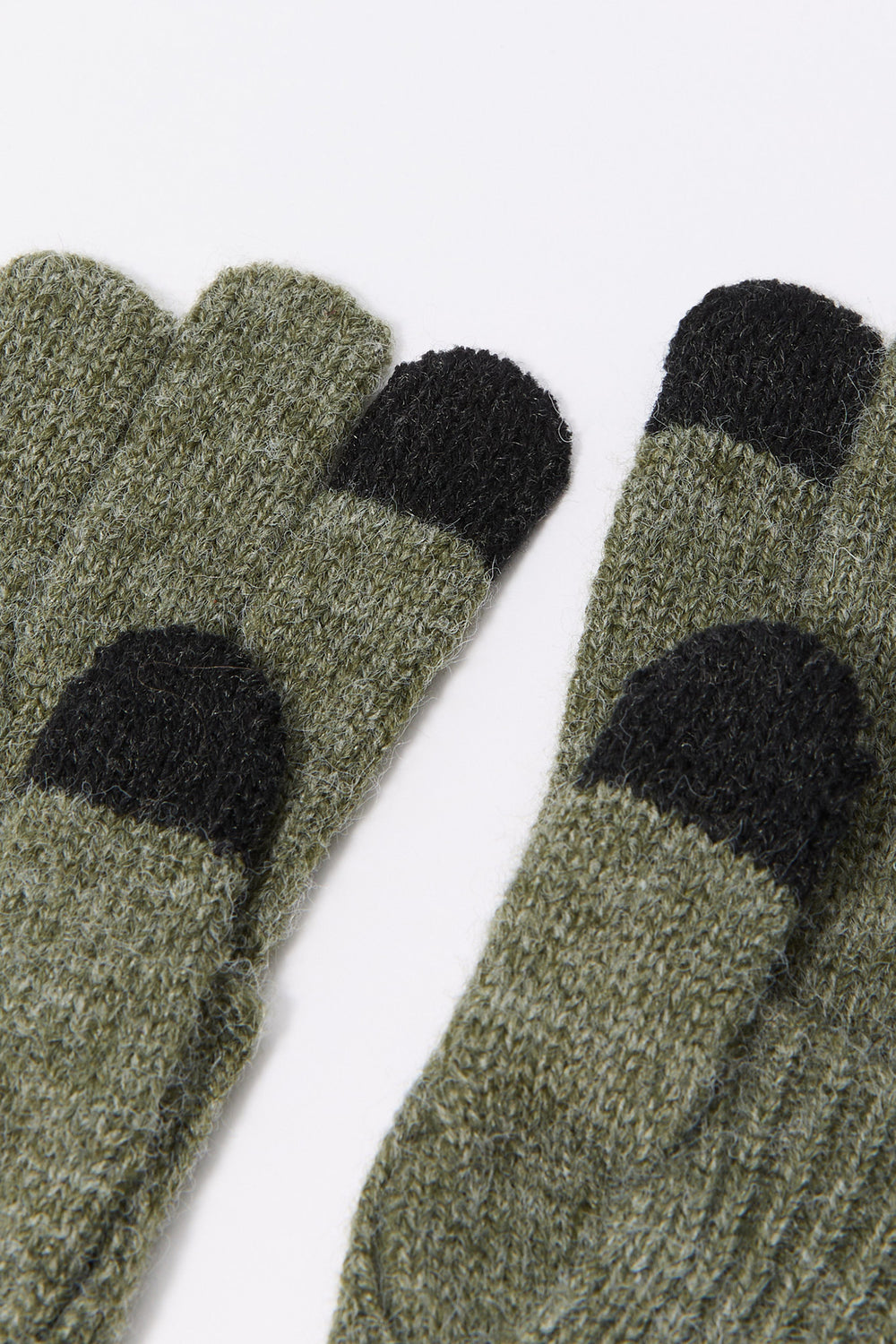 Ribbed Knit Overlay Touch Screen Gloves Ribbed Knit Overlay Touch Screen Gloves 2