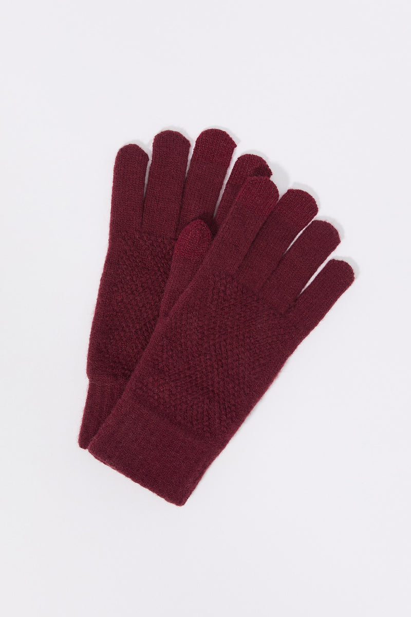 Diamond Knit Touch Screen Gloves