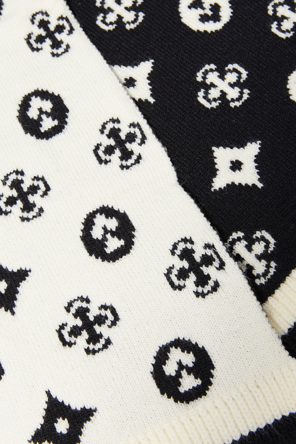 Black and White Designer Print Scarf Black and White Designer Print Scarf 2