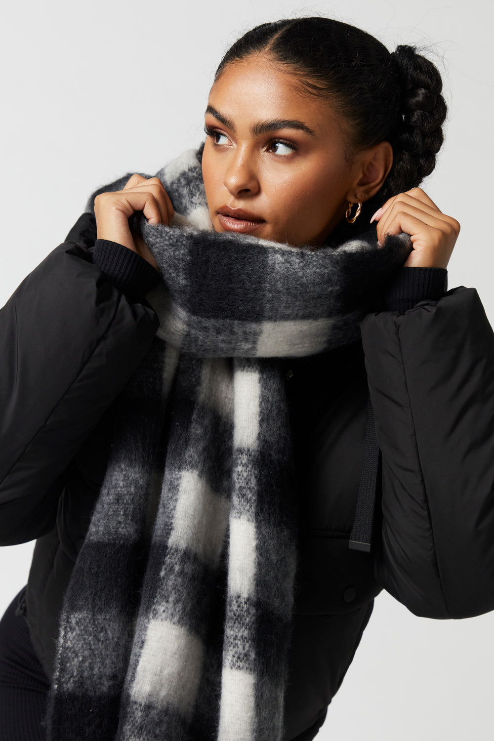 Plaid Brushed Scarf Plaid Brushed Scarf 2