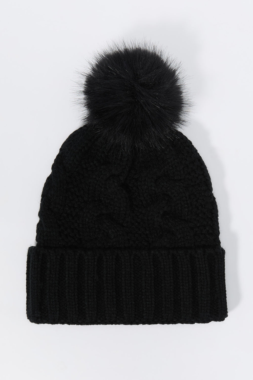 Cable Knit Beanie with Pom Pom Cable Knit Beanie with Pom Pom 2