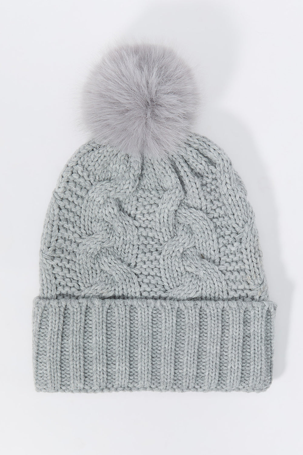 Cable Knit Beanie with Pom Pom Cable Knit Beanie with Pom Pom 3