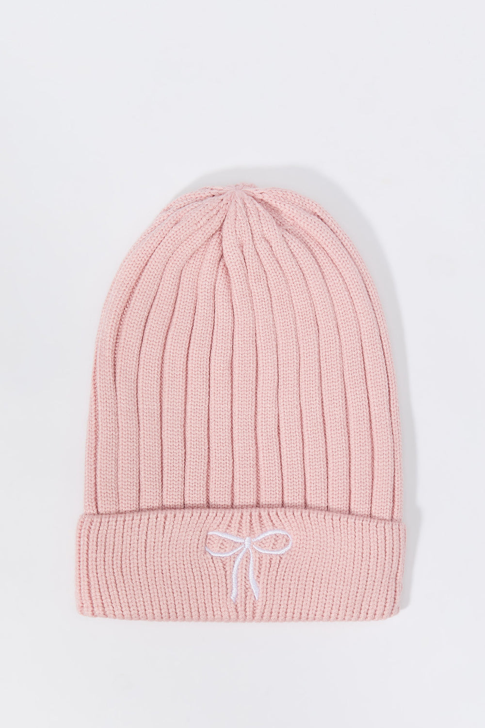 Embroidered Ribbed Knit Beanie Embroidered Ribbed Knit Beanie 9