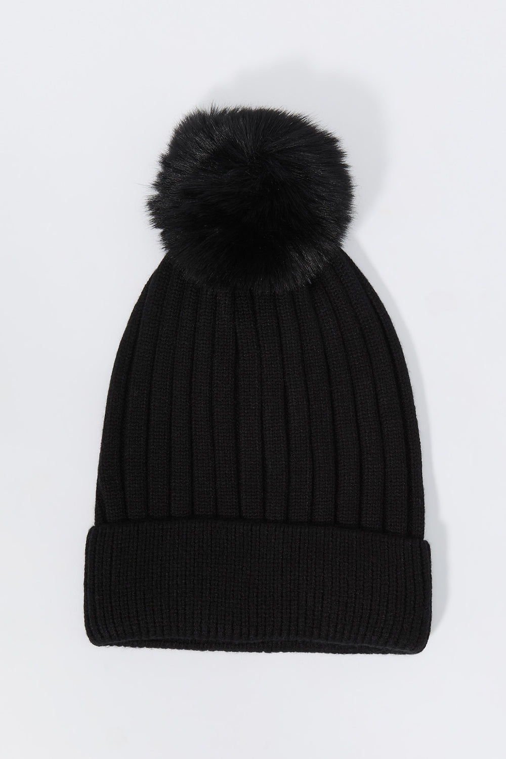 Ribbed Knit Beanie with Pom Pom Ribbed Knit Beanie with Pom Pom 2