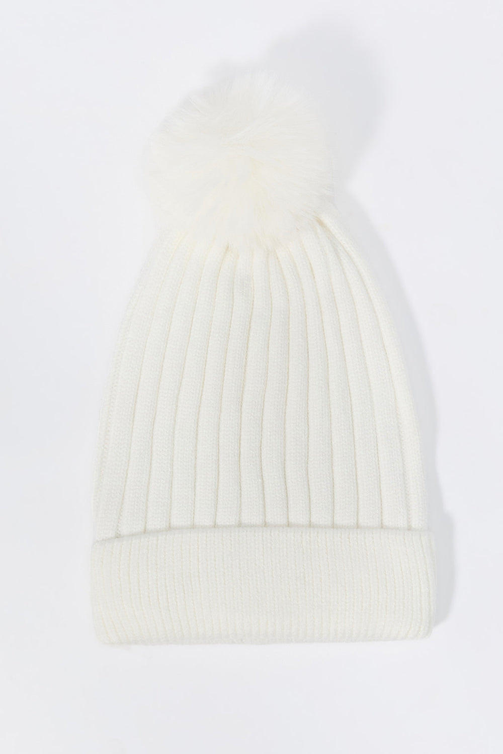 Ribbed Knit Beanie with Pom Pom Ribbed Knit Beanie with Pom Pom 3