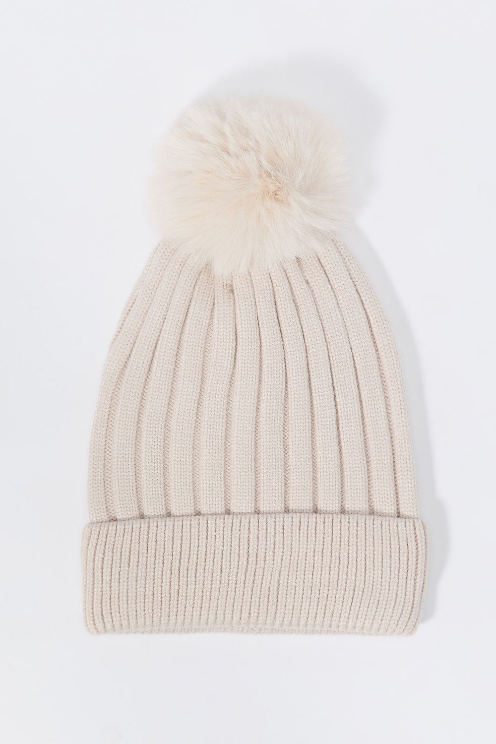 Ribbed Knit Beanie with Pom Pom Ribbed Knit Beanie with Pom Pom 4