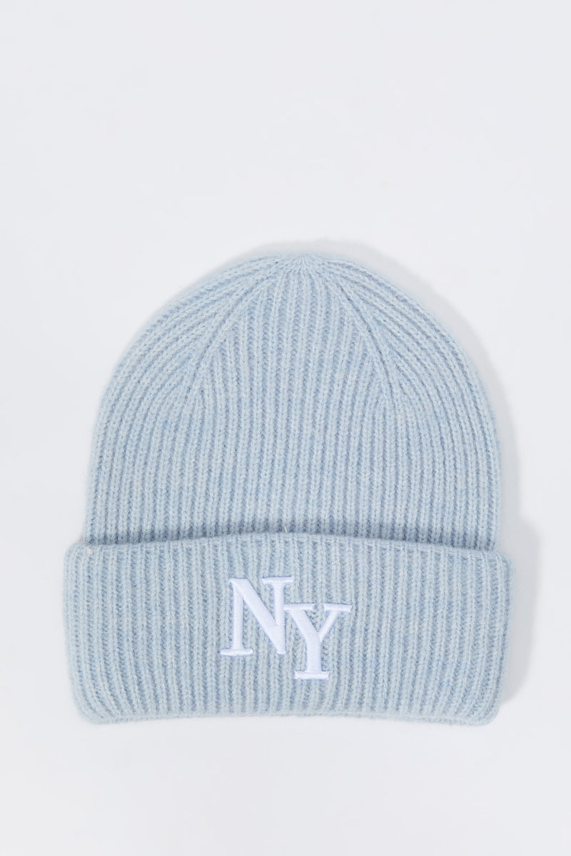 NY Embroidered Knit Beanie