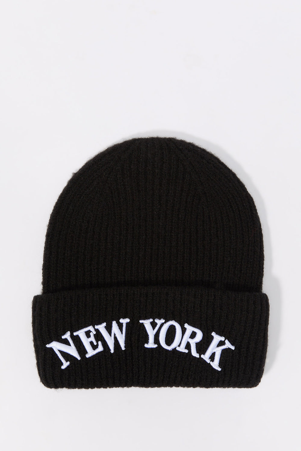 City Embroidered Ribbed Knit Beanie City Embroidered Ribbed Knit Beanie 3