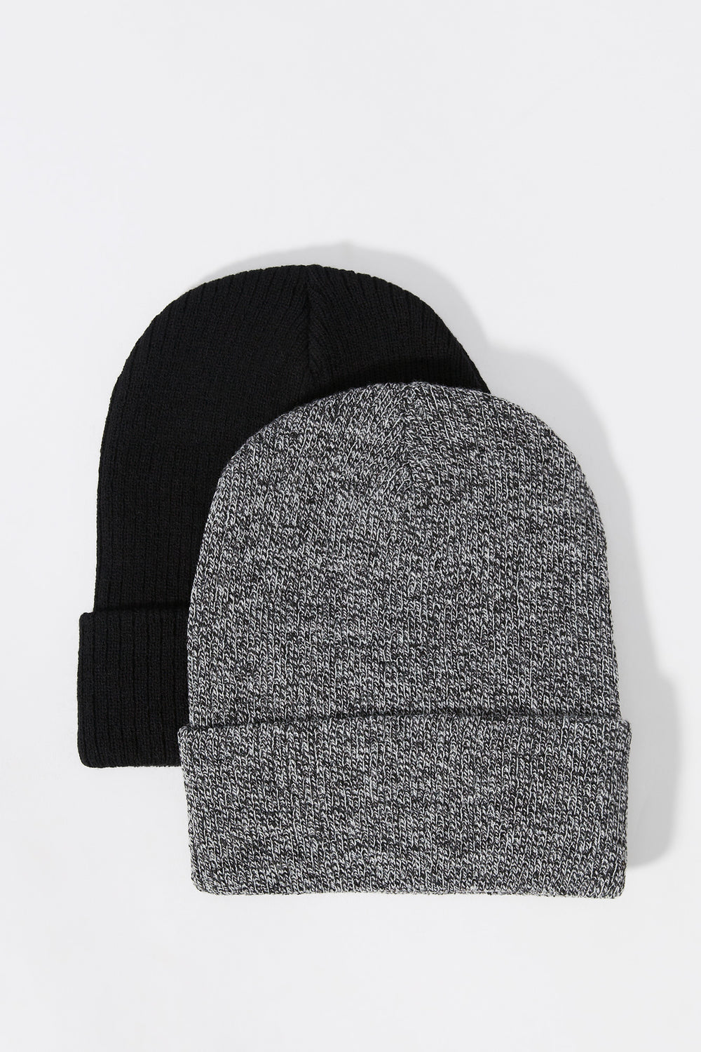 Ribbed Knit Beanie (2 Pack) Ribbed Knit Beanie (2 Pack) 2