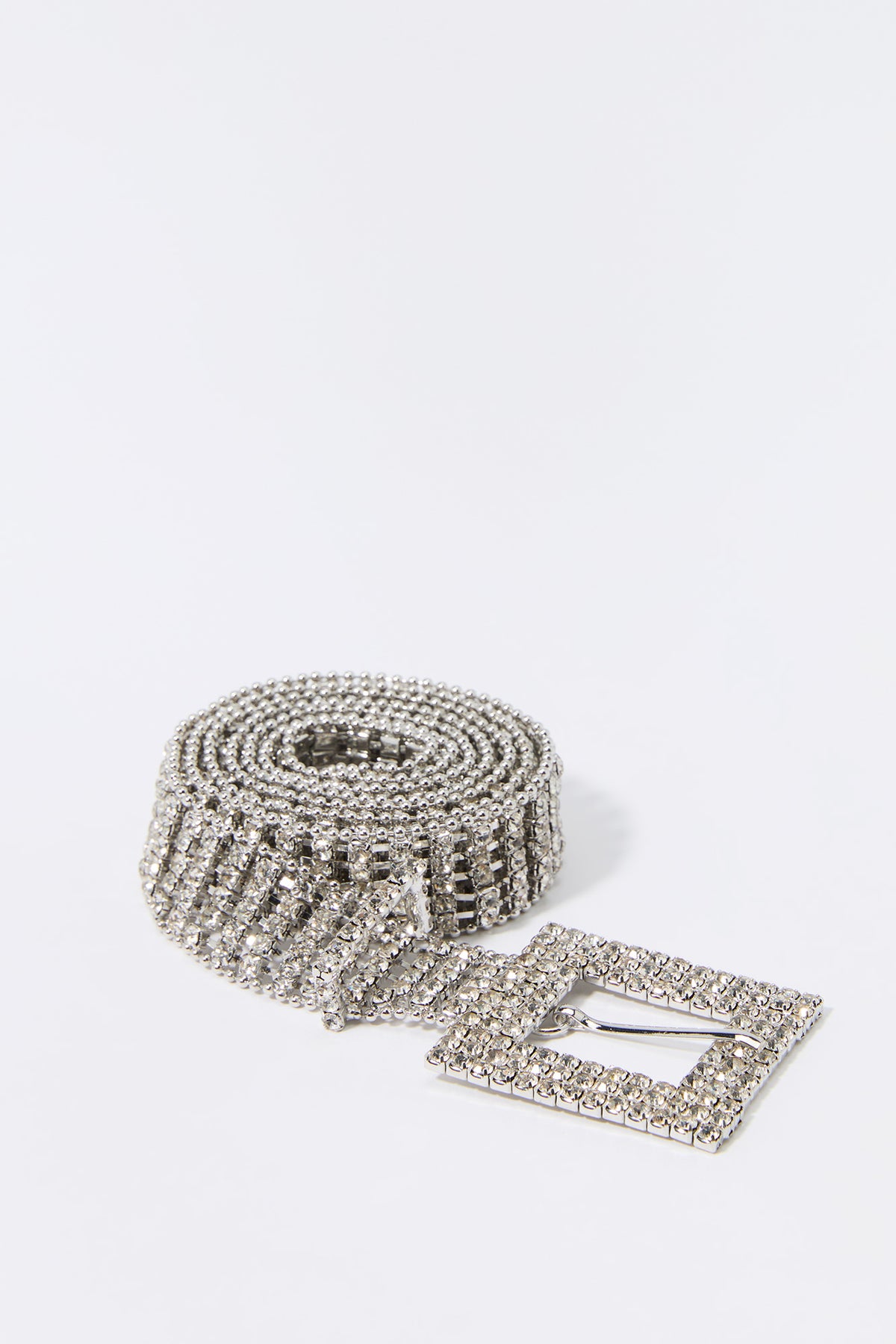 Rhinestone Square Buckle Belt