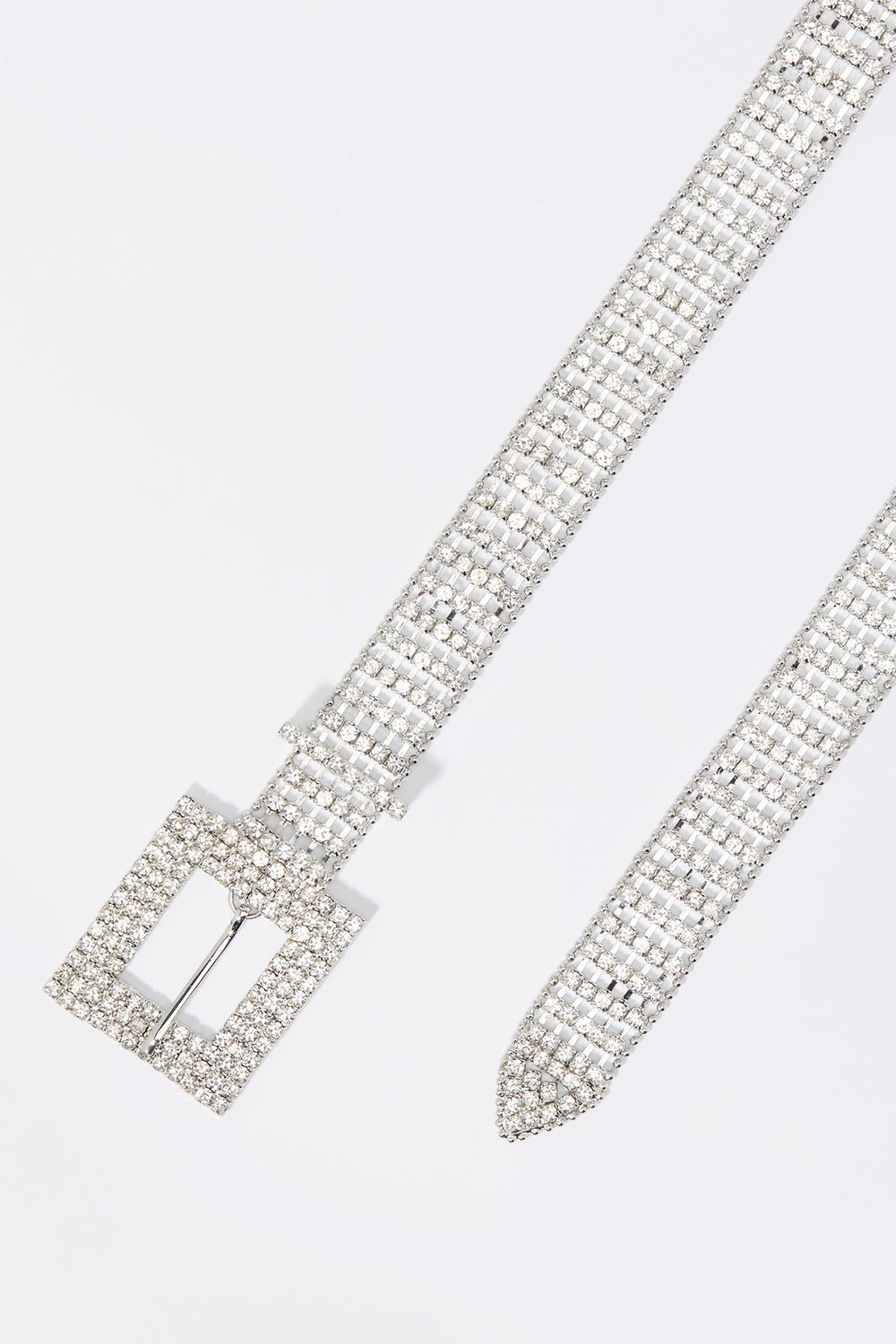 Rhinestone Square Buckle Belt Rhinestone Square Buckle Belt 2