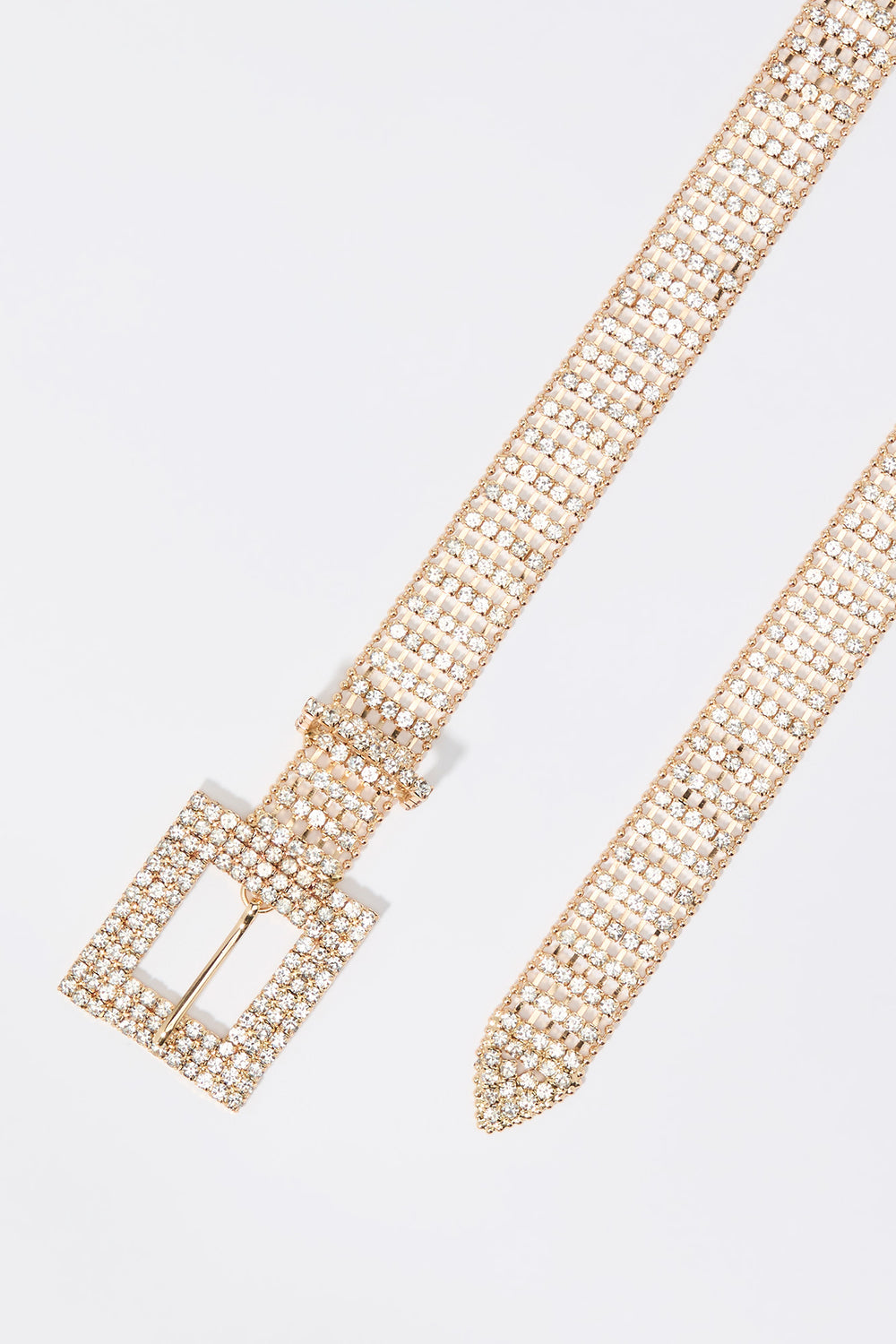 Rhinestone Square Buckle Belt Rhinestone Square Buckle Belt 4