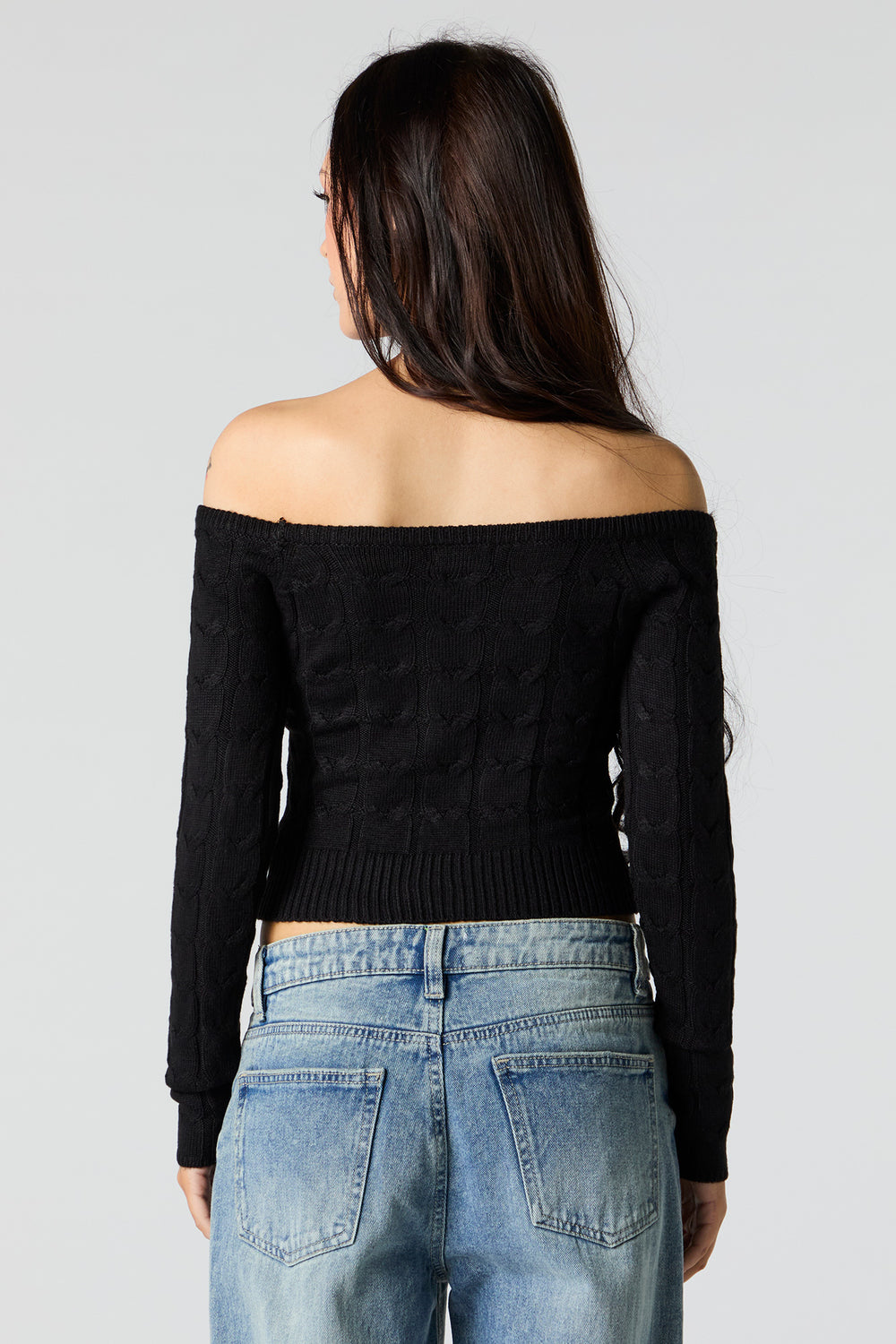 Cable Knit Off Shoulder Sweater Cable Knit Off Shoulder Sweater 5