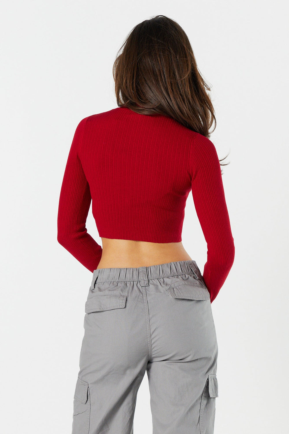 Ribbed Knit Turtleneck Cropped Sweater Ribbed Knit Turtleneck Cropped Sweater 5