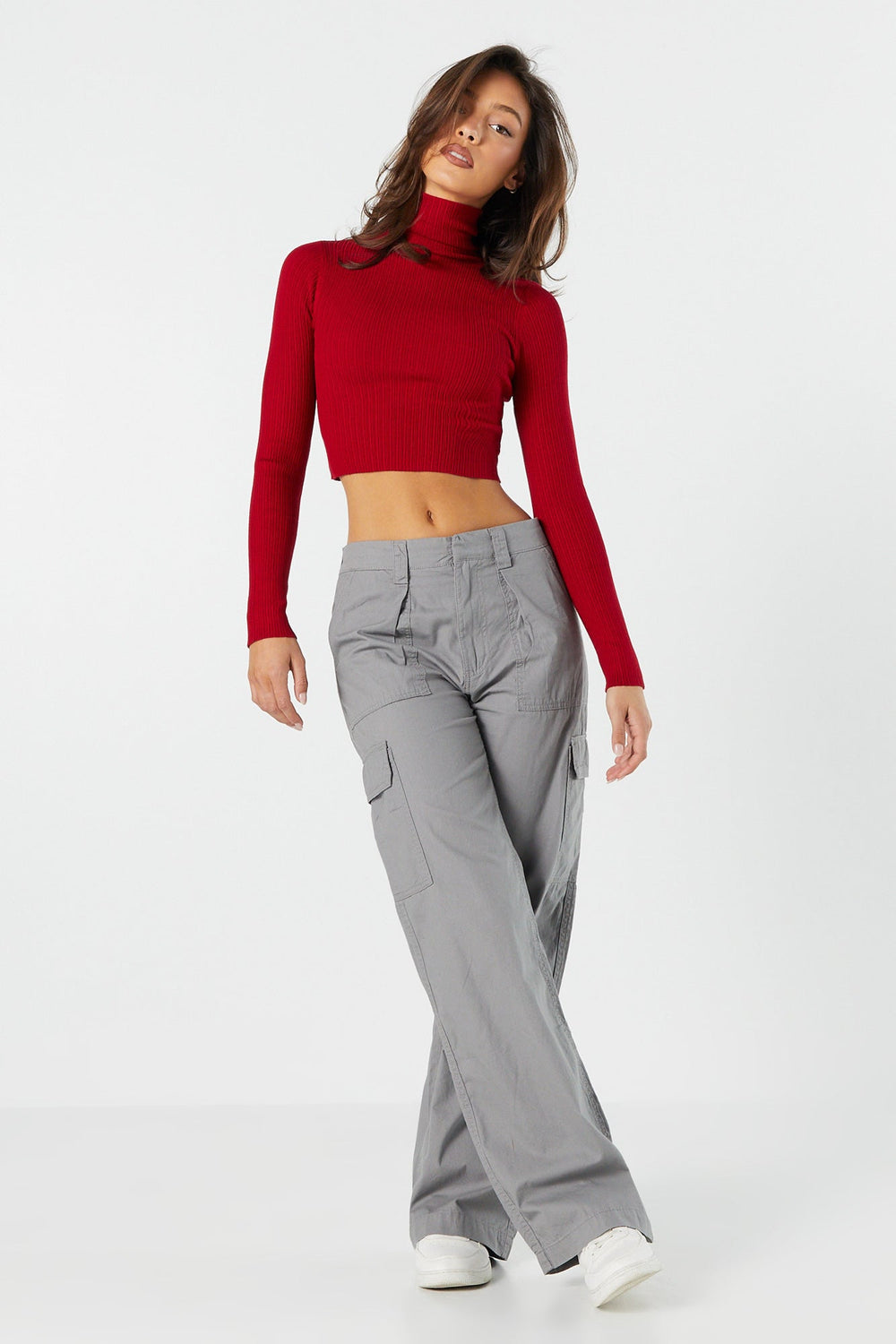 Ribbed Knit Turtleneck Cropped Sweater Ribbed Knit Turtleneck Cropped Sweater 6
