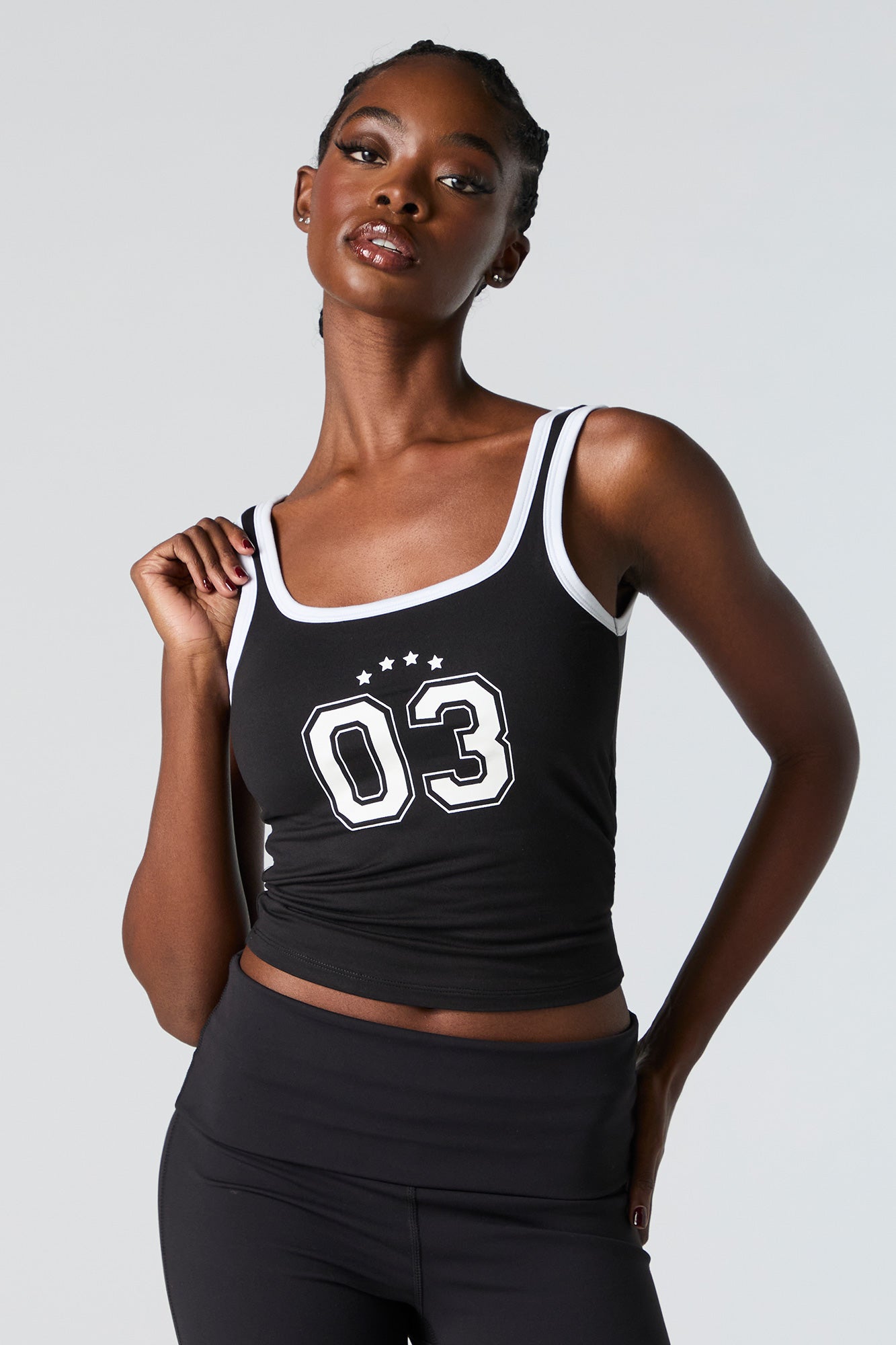 Graphic Contrast Trim Tank