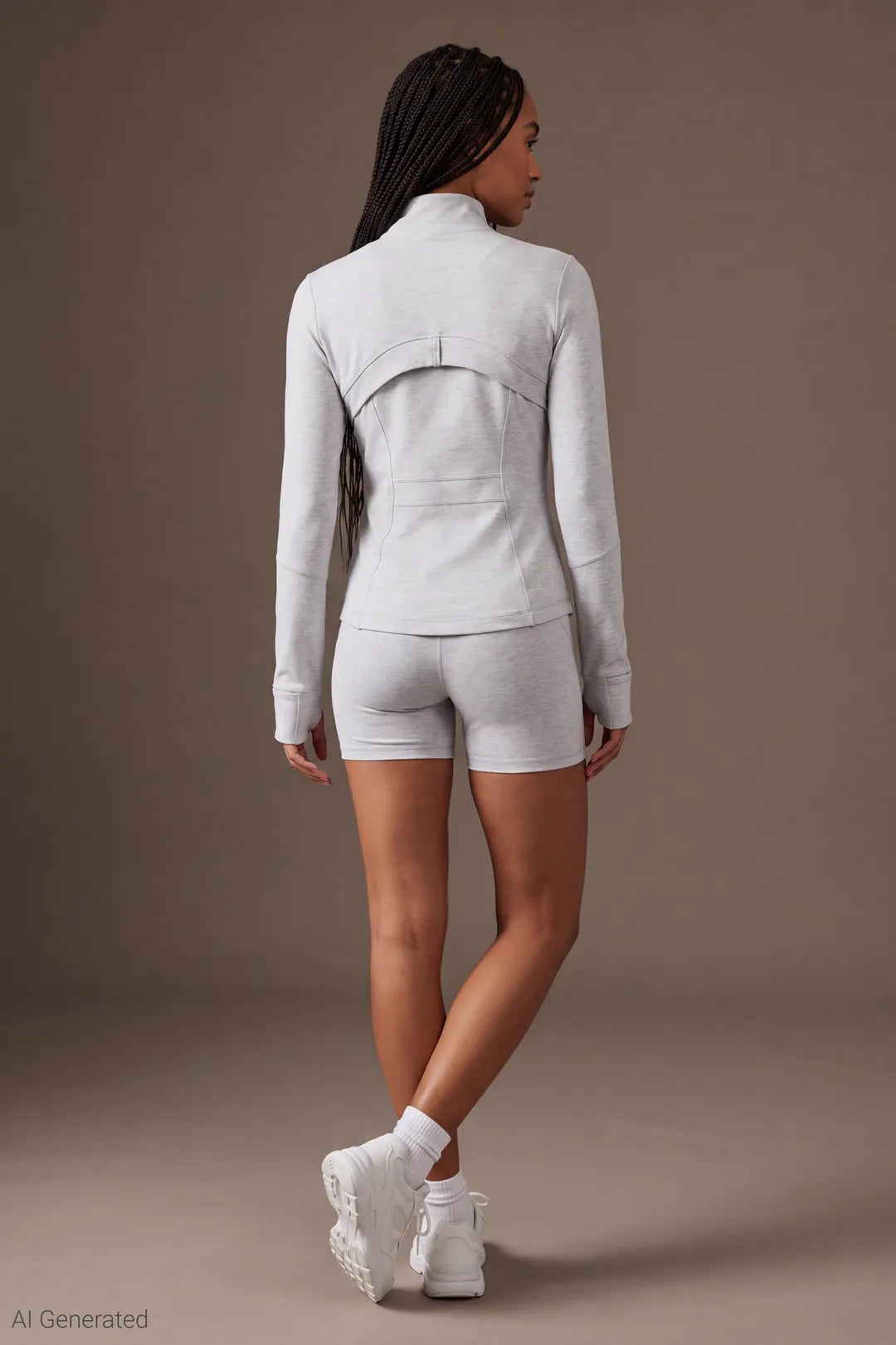 Alt View 3. Playboy Active Zip Jacket - Heather Grey