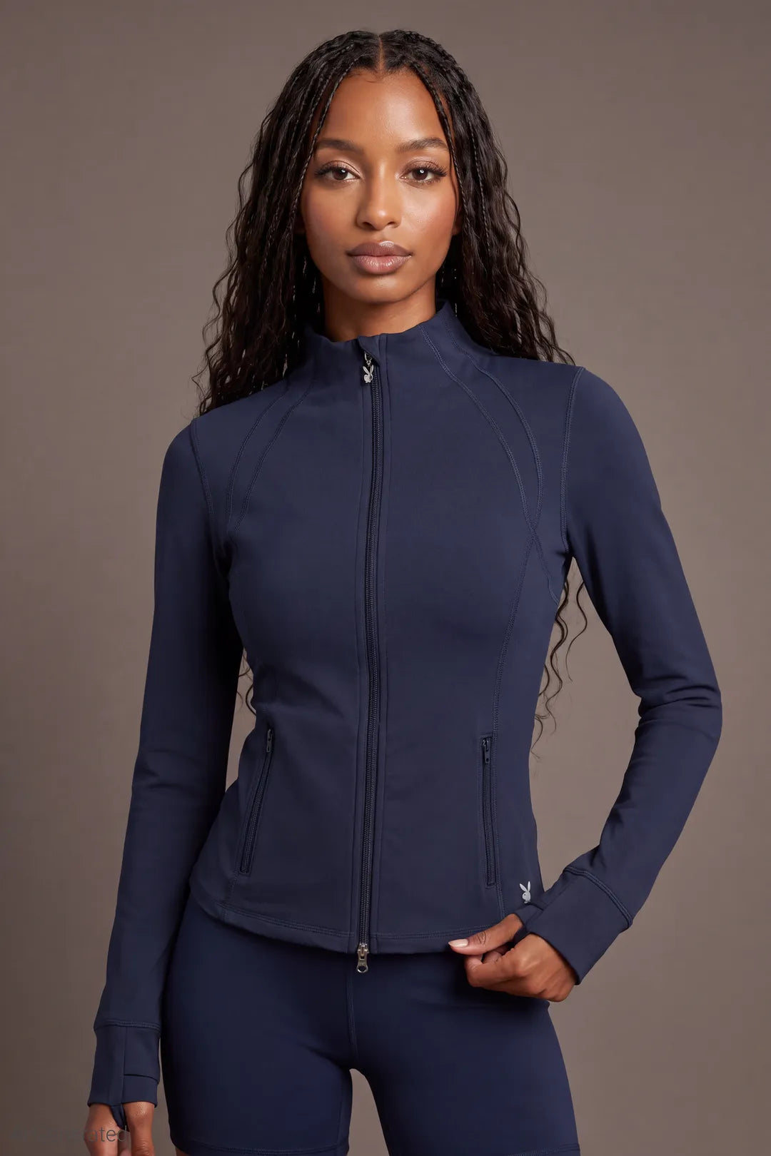 Playboy Active Zip Jacket - Dark Grey