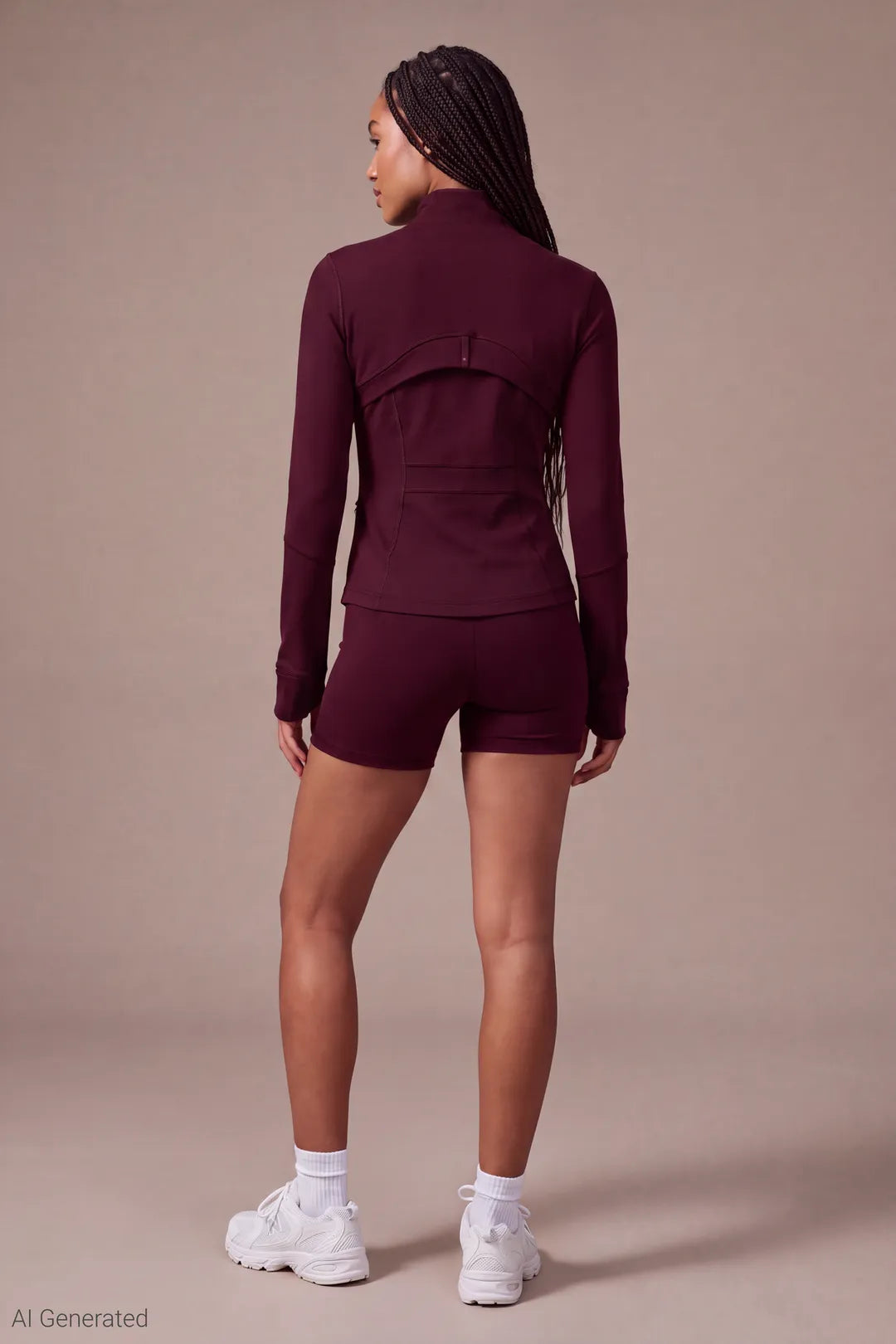 Alt View 3. Playboy Active Zip Jacket - Burgundy