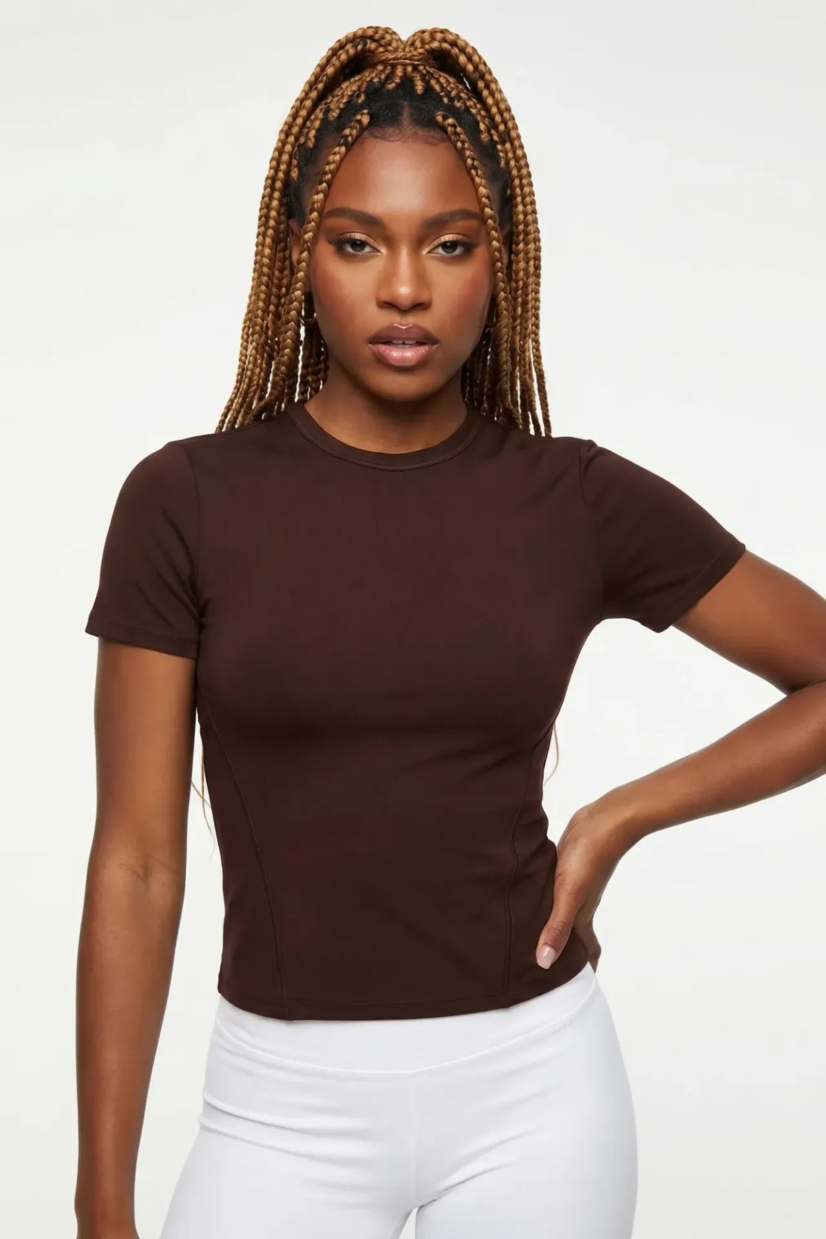 Sommer Ray Active High Density T-Shirt - Brown