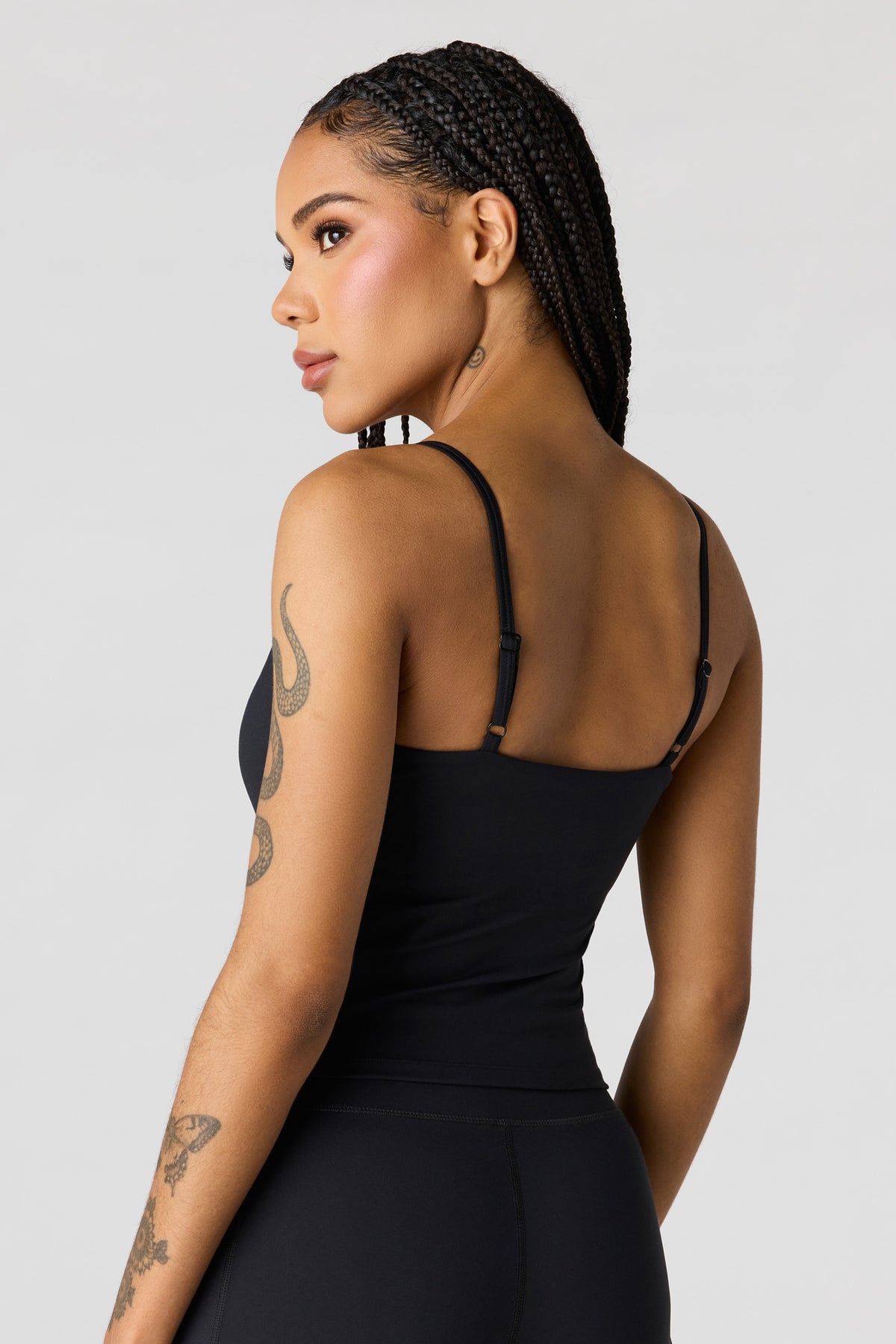 Alt View 2. Active High Density Scoop Neck Tank - Black