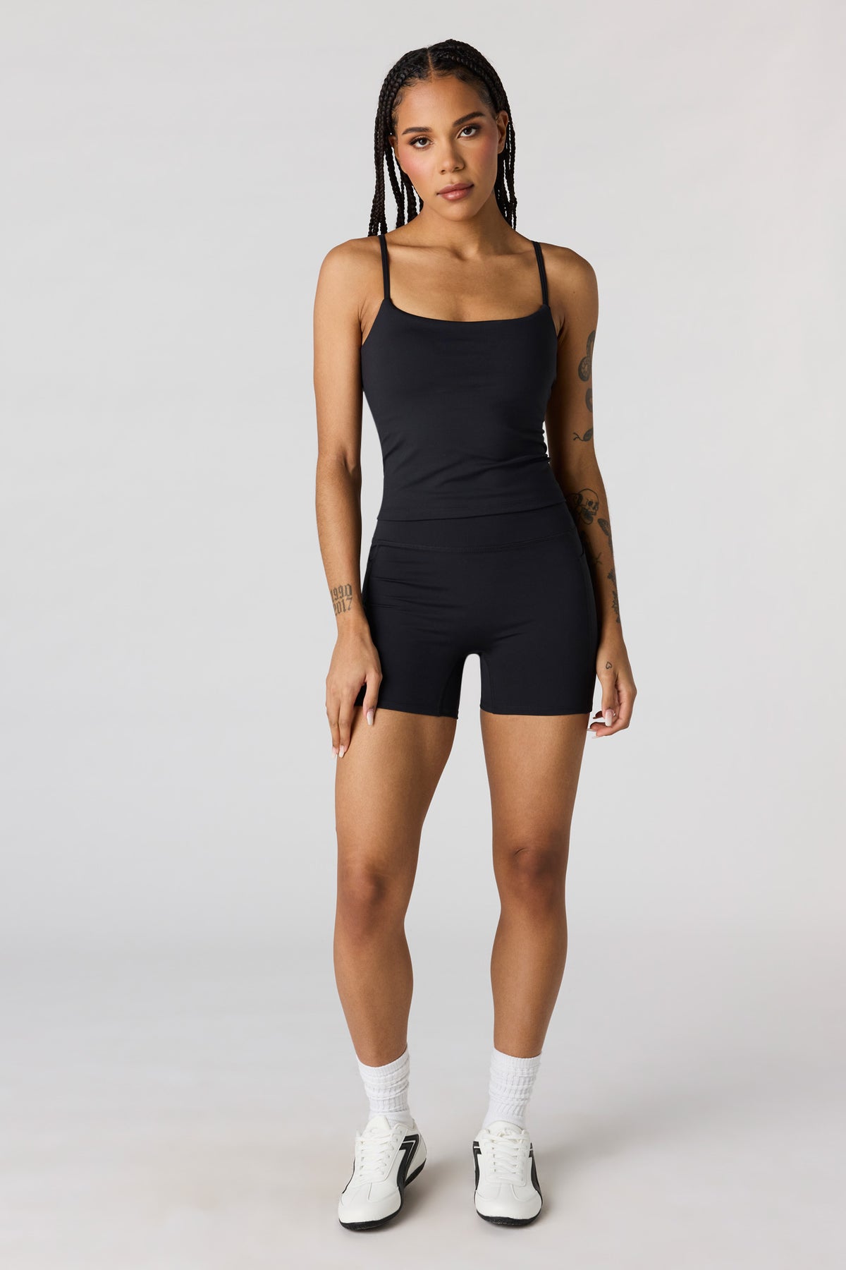 Alt View 3. Active High Density Scoop Neck Tank - Black