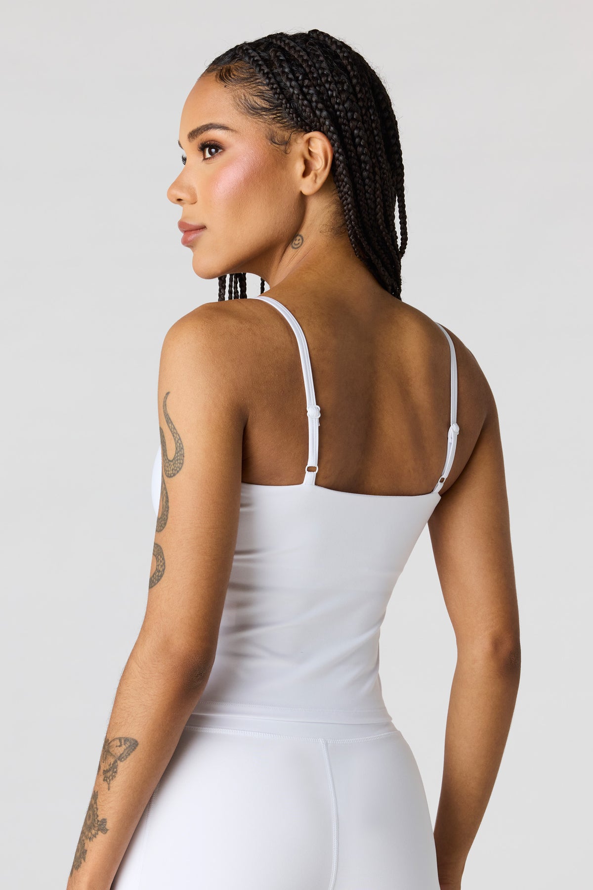 Alt View 2. Active High Density Scoop Neck Tank - White