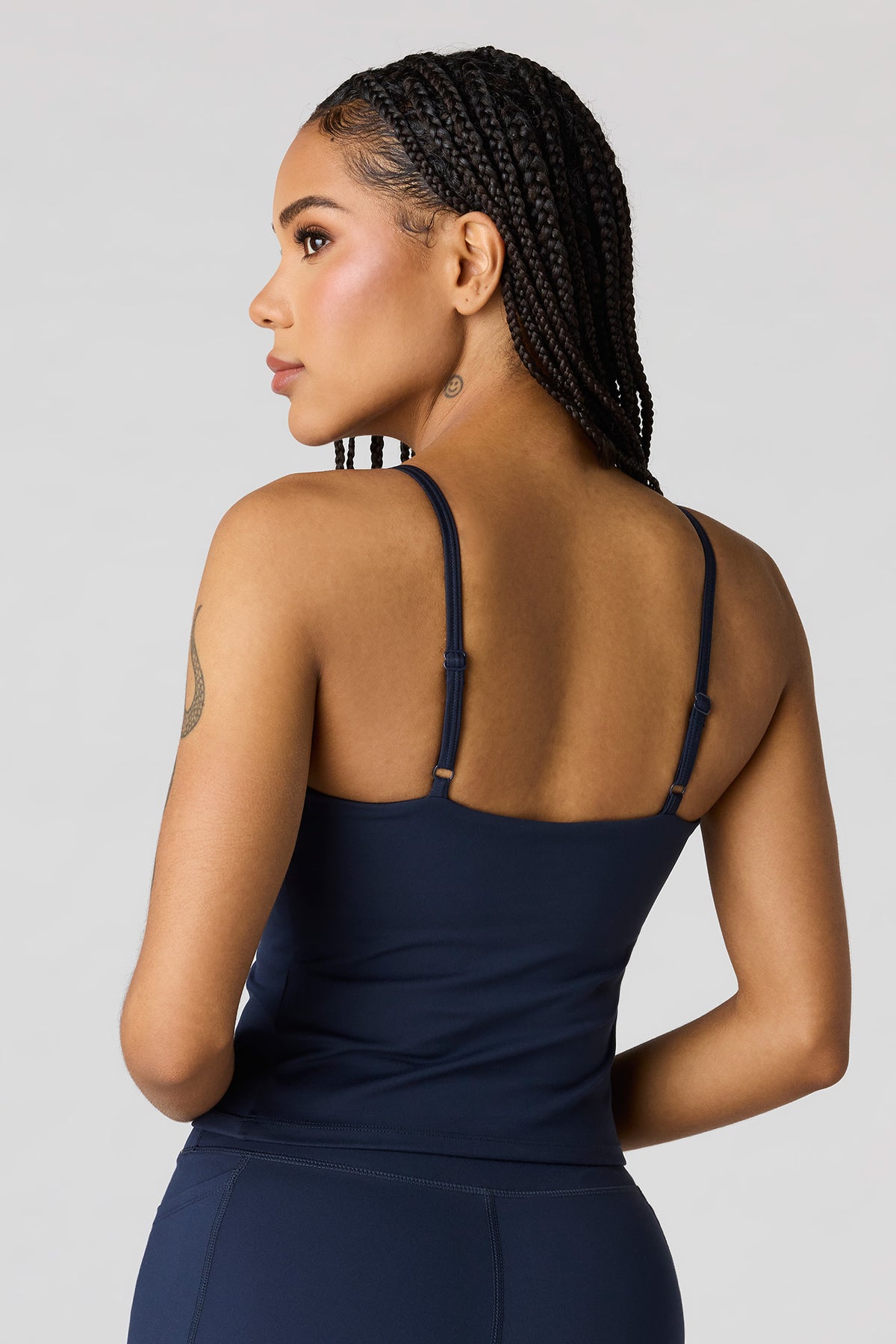 Alt View 2. Active High Density Scoop Neck Tank - Navy