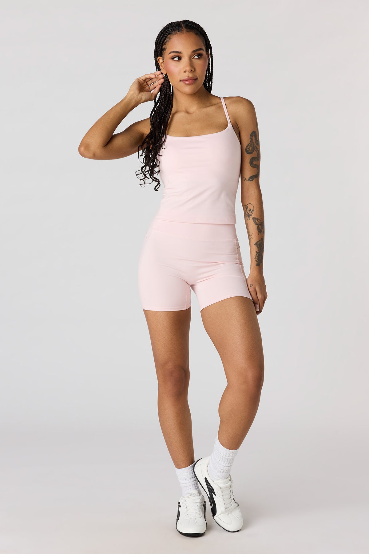 Alt View 3. Active High Density Scoop Neck Tank - Pink