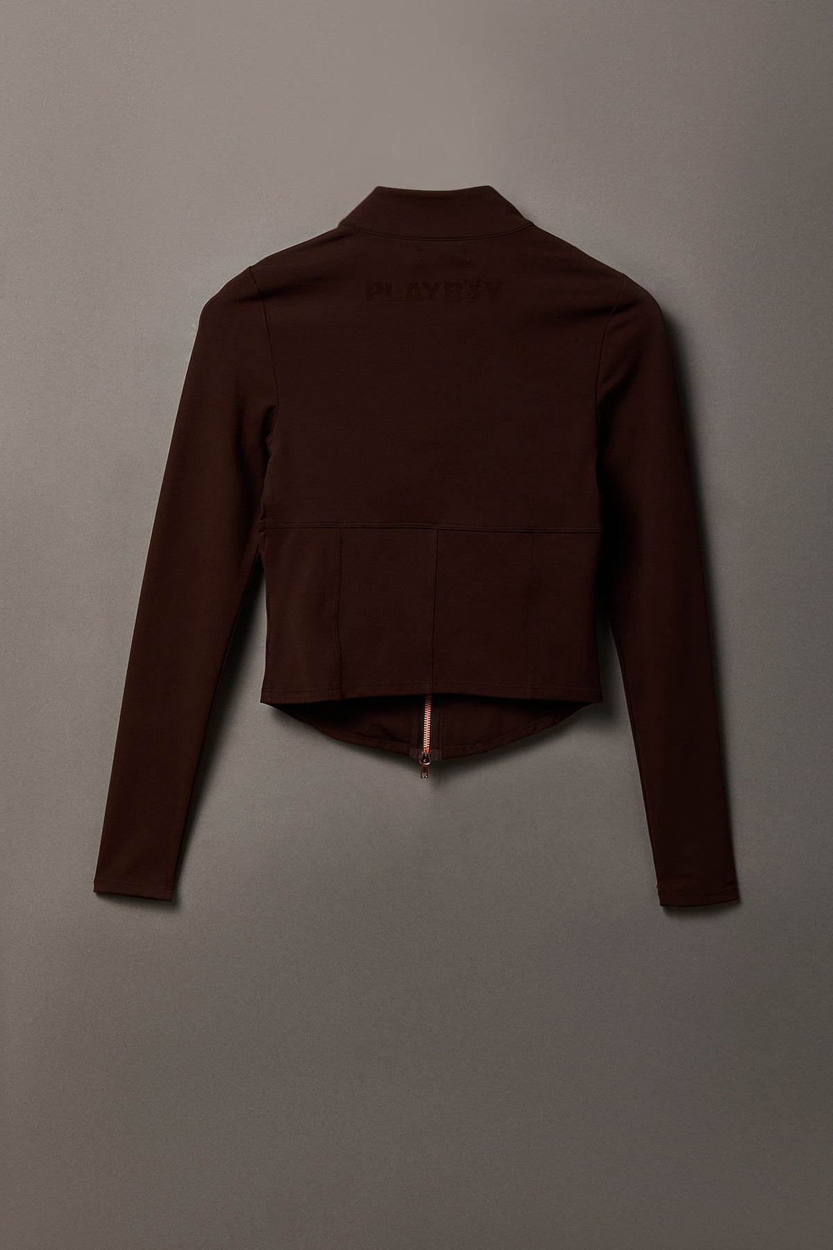 Alt View 6. Playboy Active Zip Corset Jacket - Brown