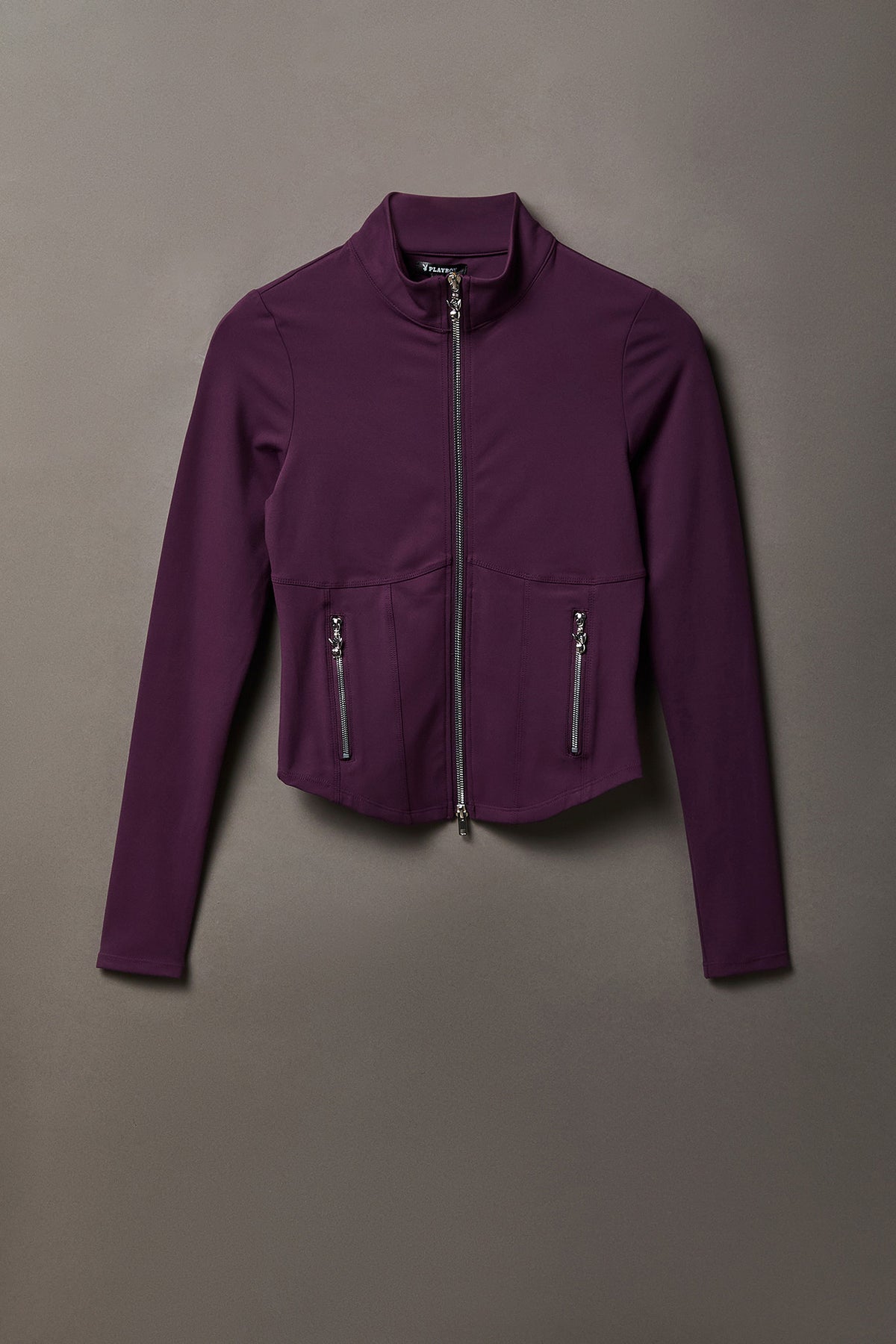 Alt View 6. Playboy Active Zip Corset Jacket - Purple