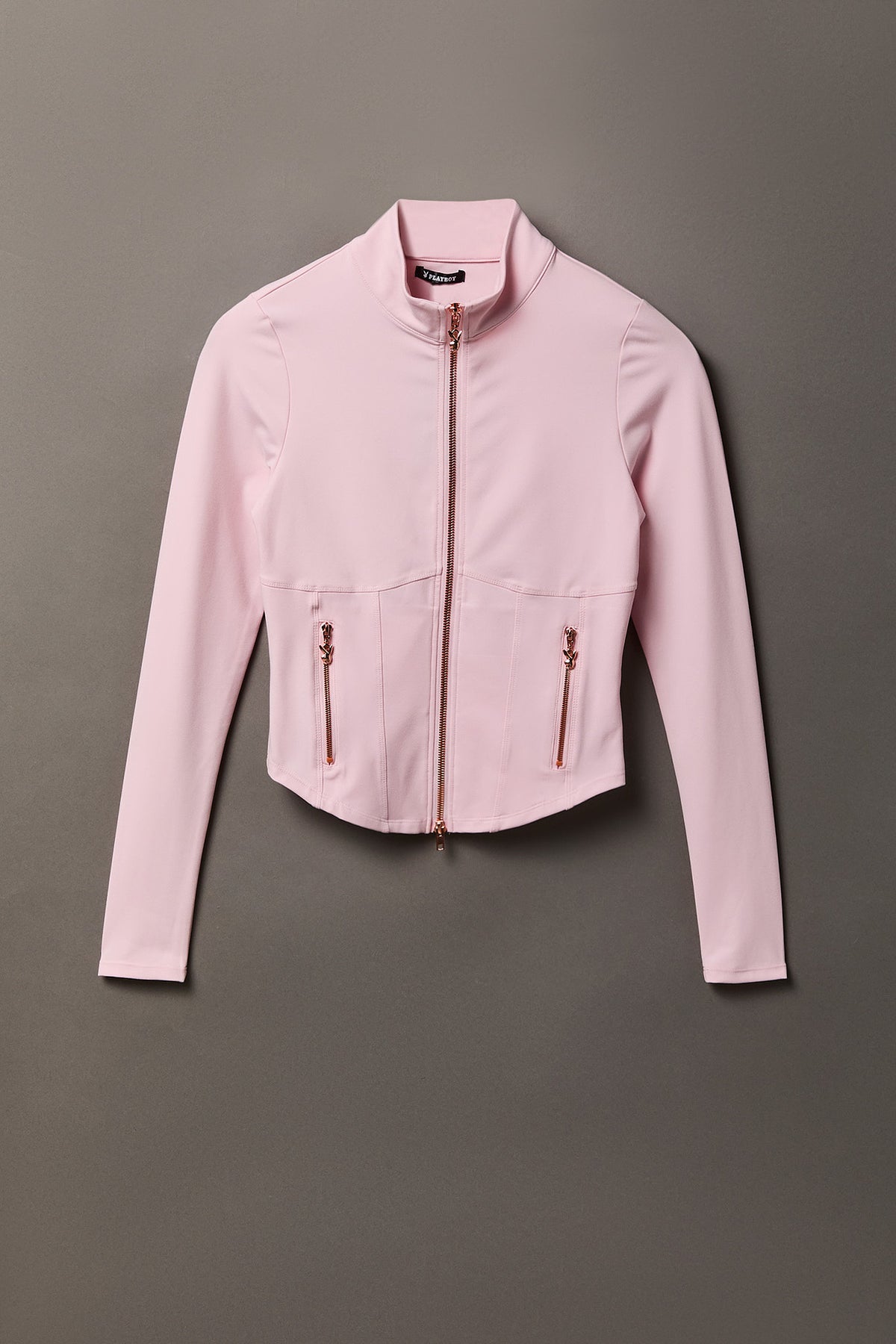 Alt View 5. Playboy Active Zip Corset Jacket - Pink