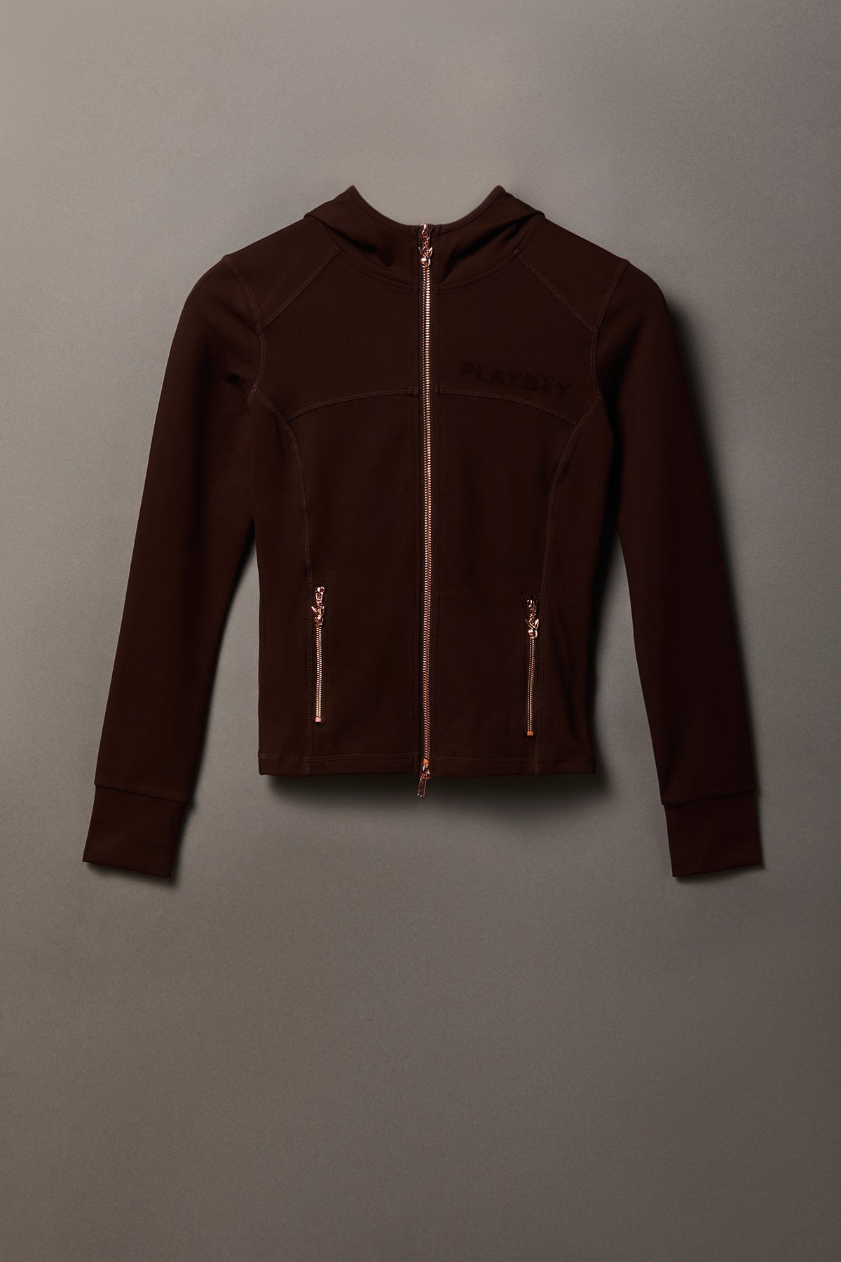 Alt View 4. Playboy Active Zip Jacket - Brown